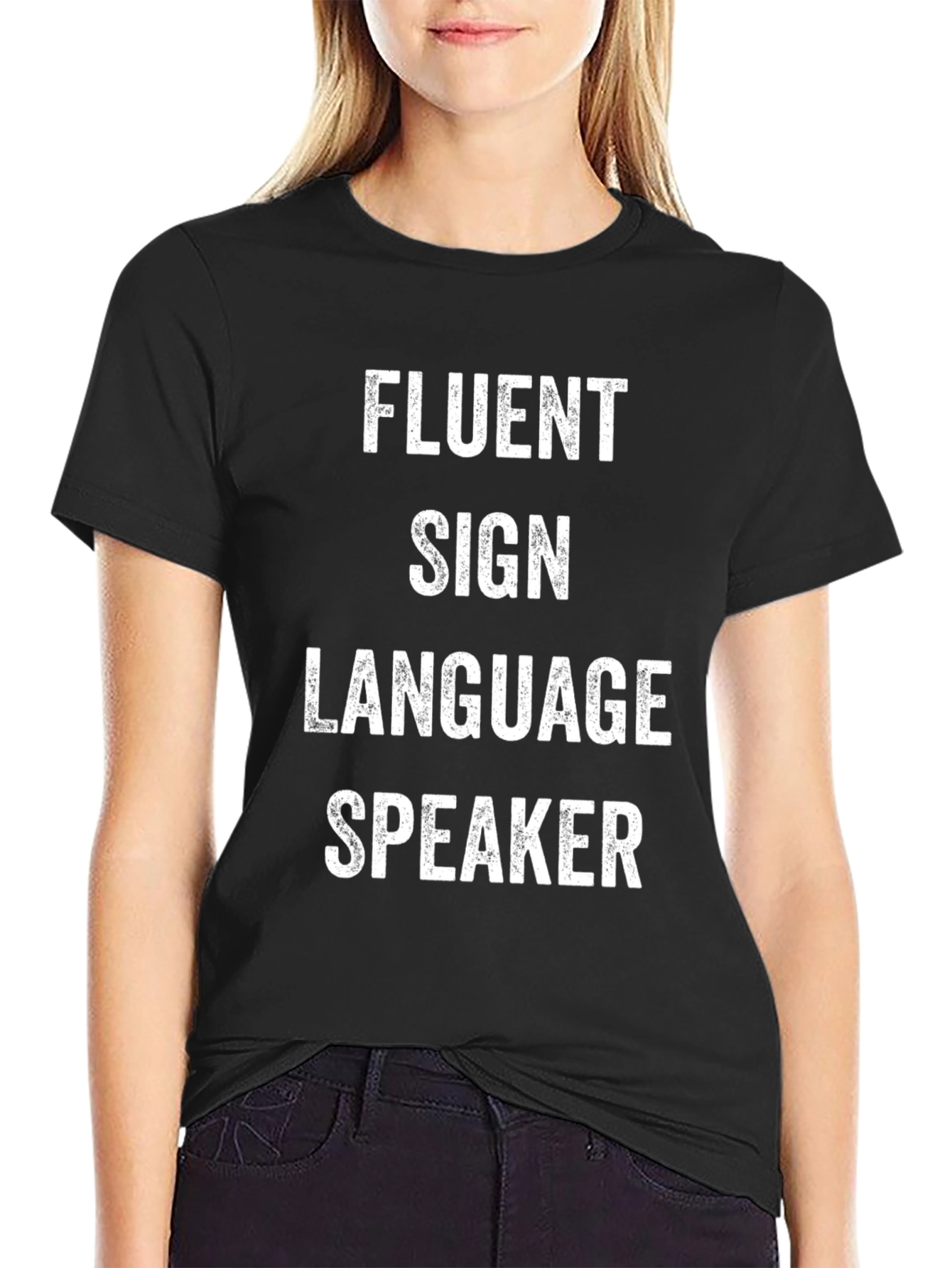 Fluent Sign Language Speaker Graphic T-Shirt