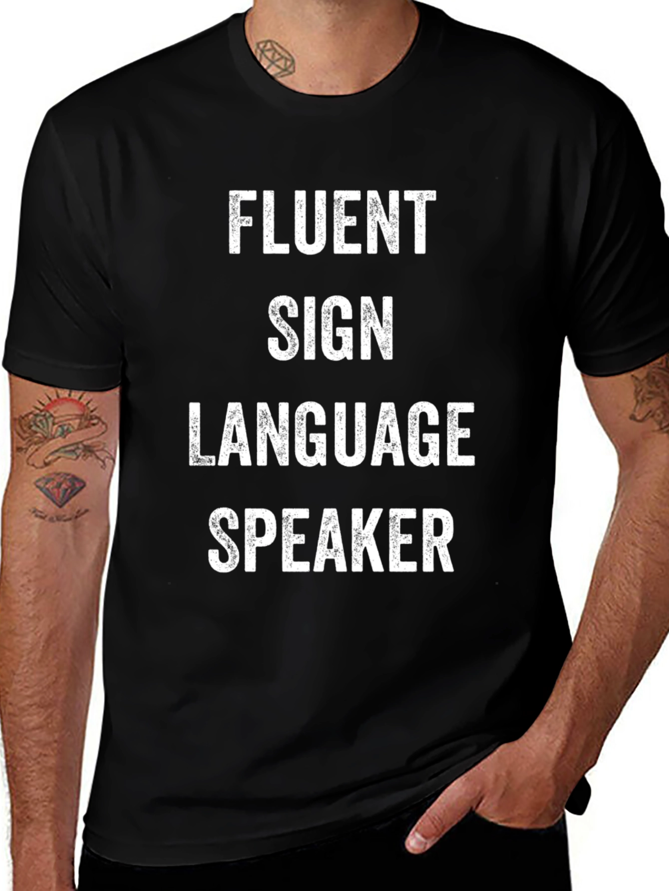 Fluent Sign Language Speaker Graphic T-Shirt