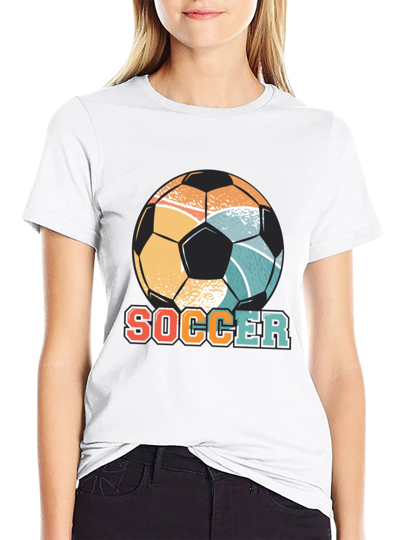 Retro Soccer Ball Graphic Tee - Stylish & Comfy