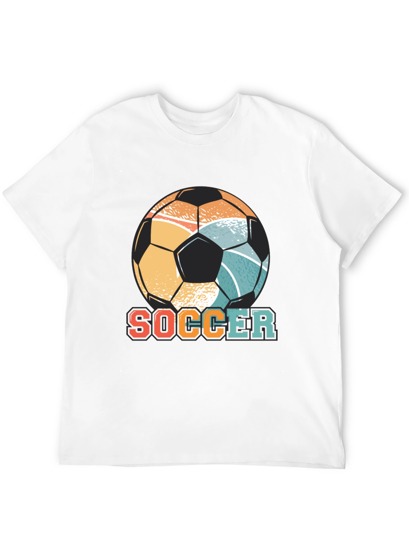 Retro Soccer Ball Graphic Tee - Stylish & Comfy