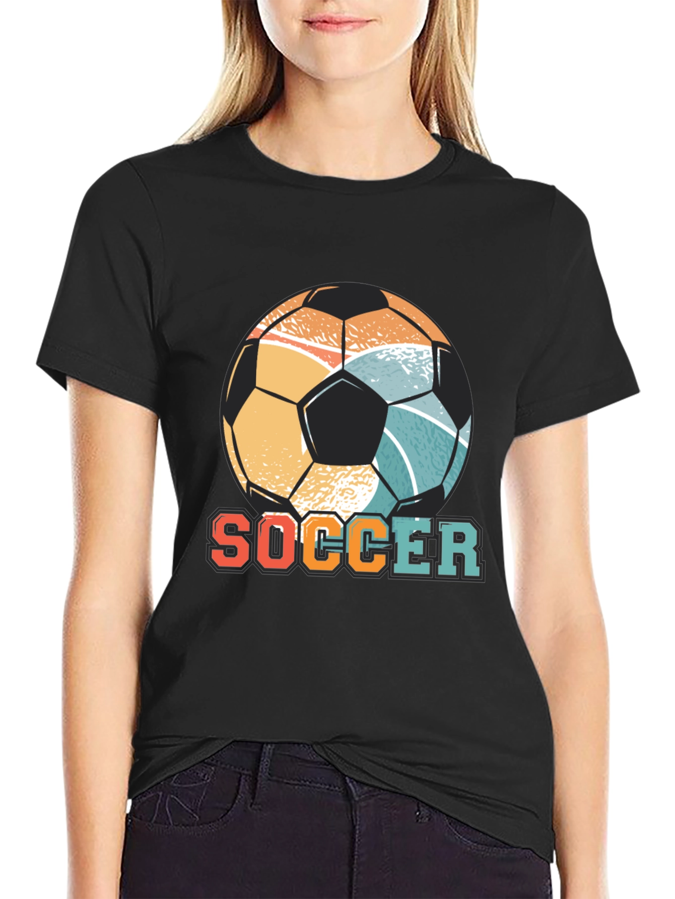 Retro Soccer Ball Graphic Tee - Stylish & Comfy