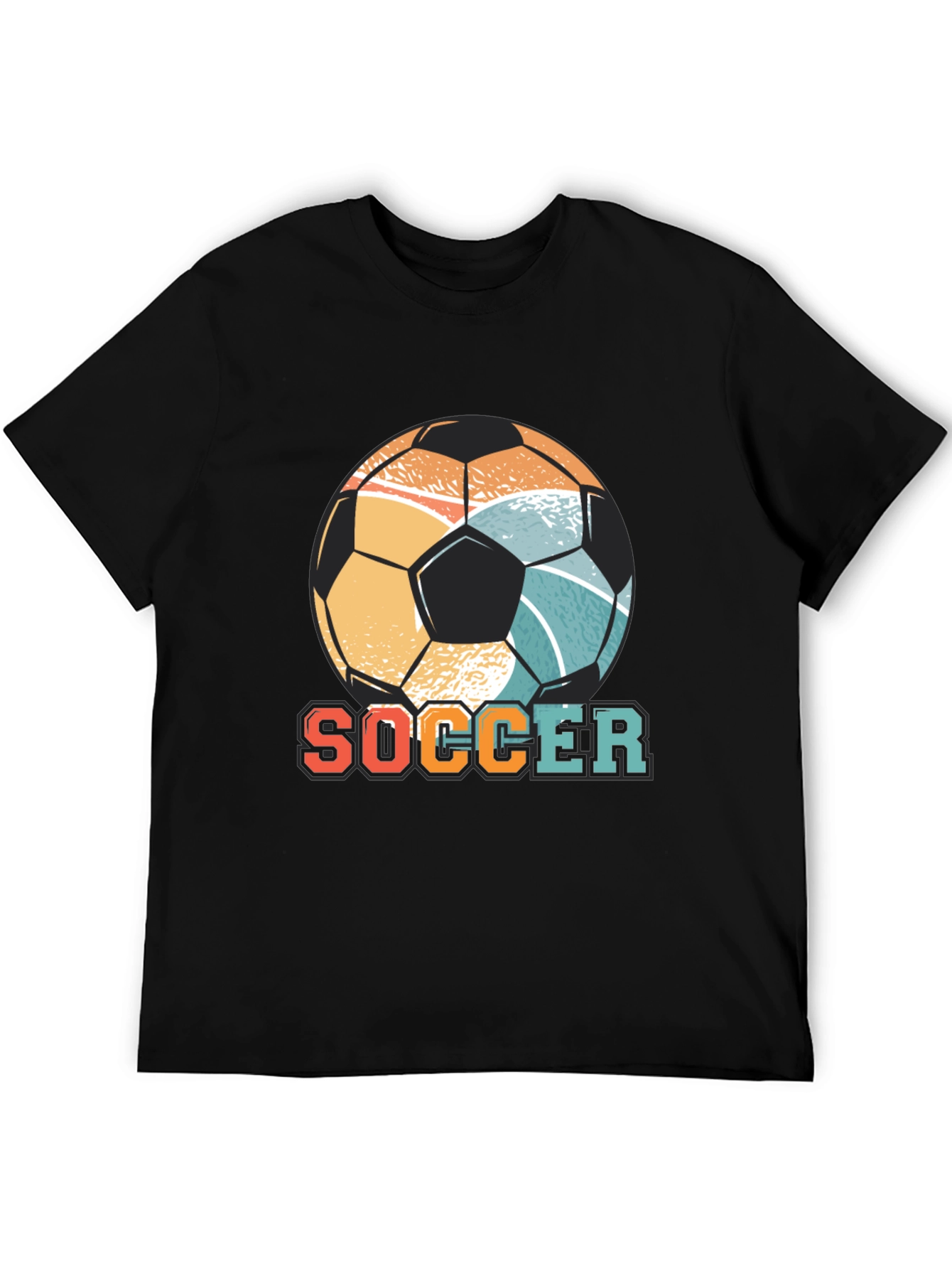 Retro Soccer Ball Graphic Tee - Stylish & Comfy