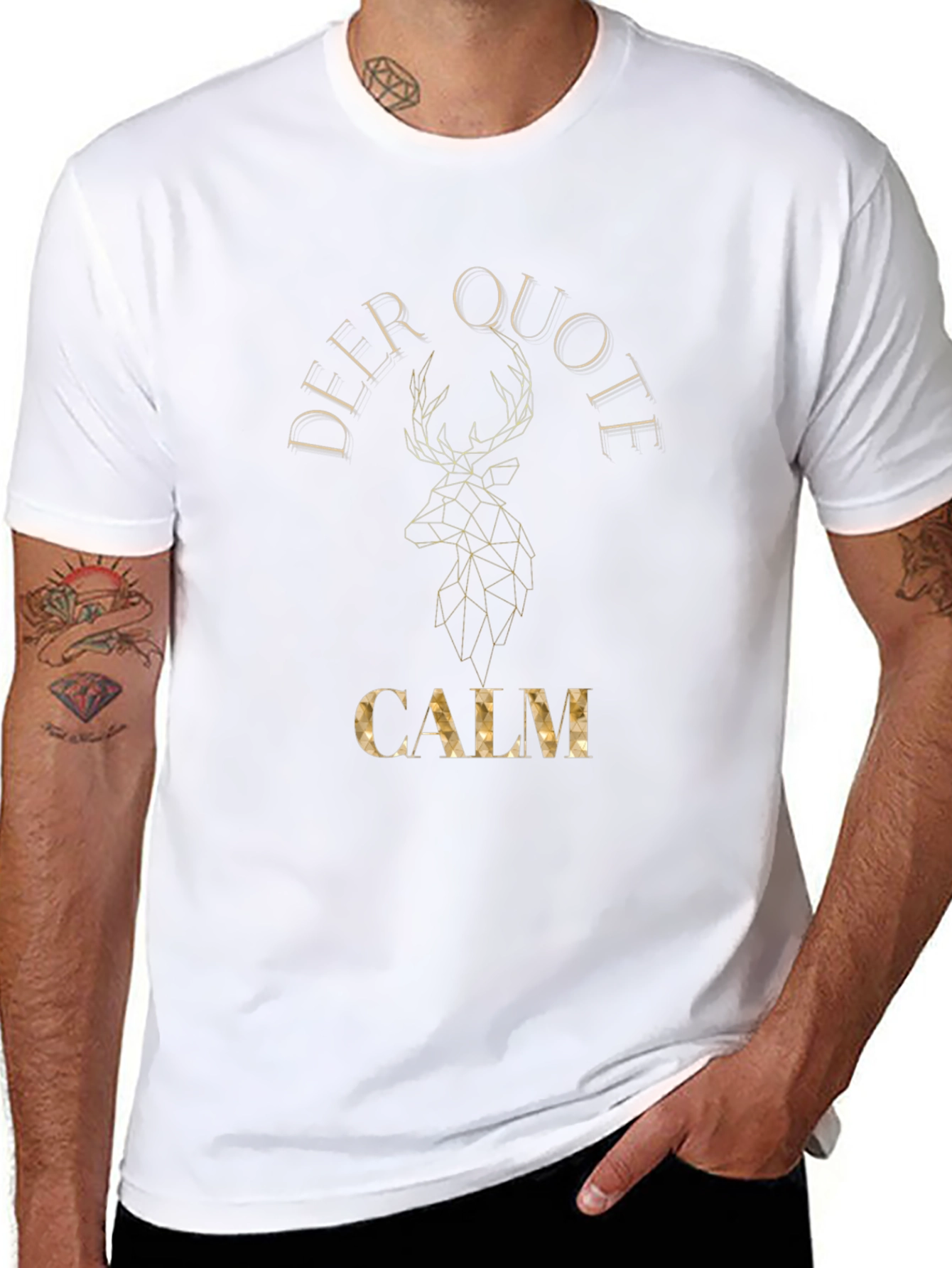 Deer Quote Calm Geometric Graphic T-Shirt