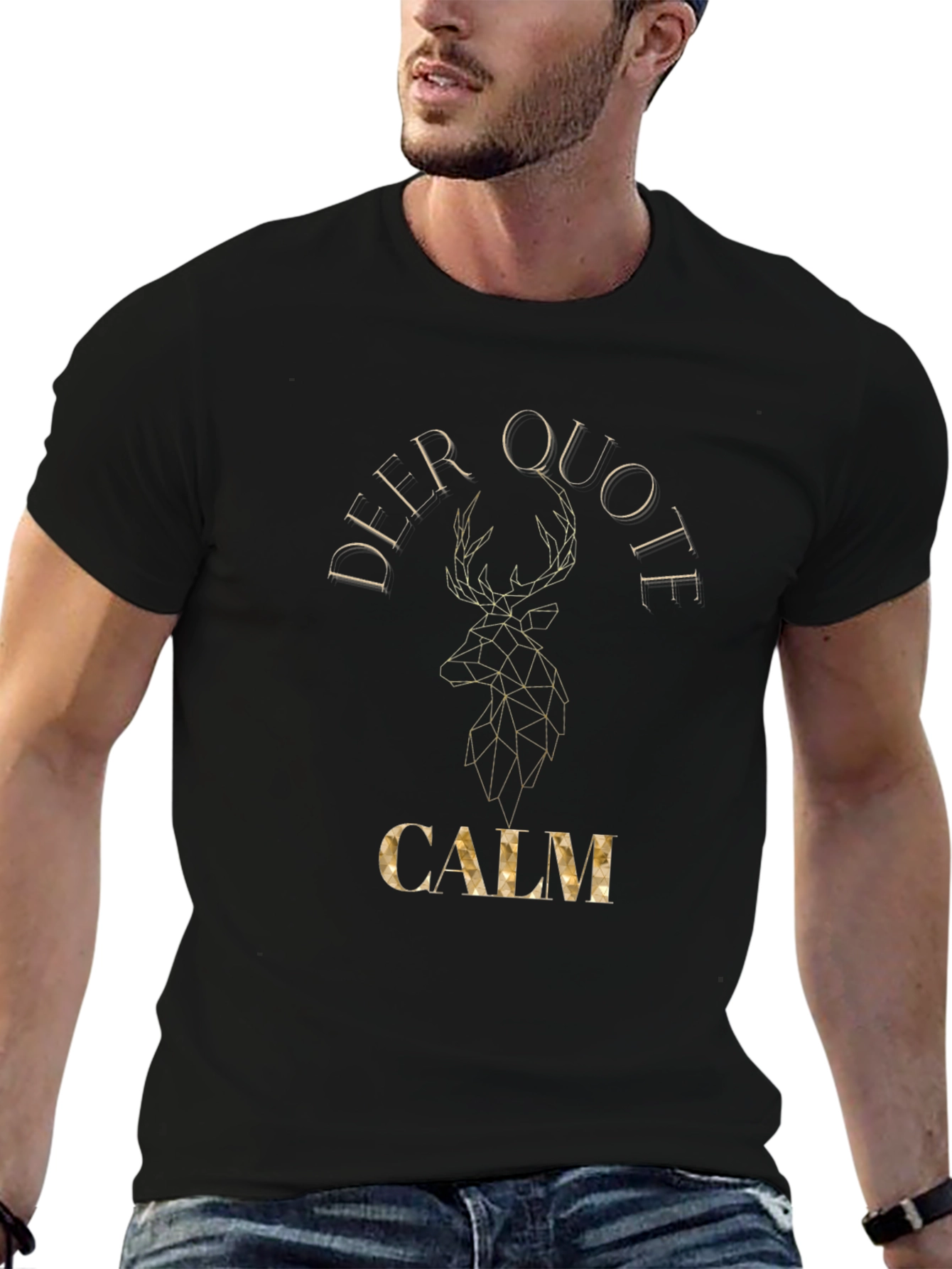 Deer Quote Calm Geometric Graphic T-Shirt