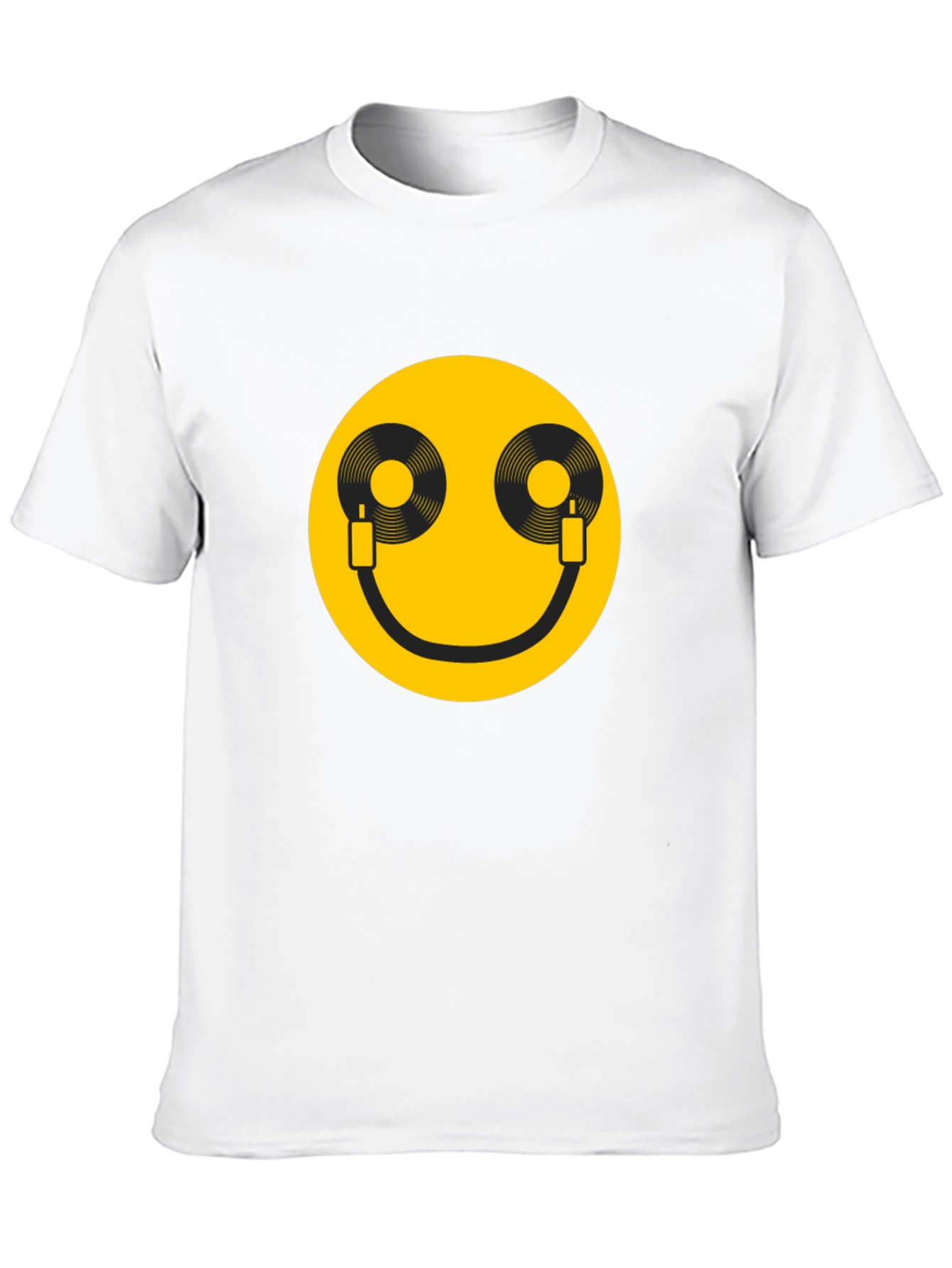 DJ Smile T-Shirt - Black Cotton Graphic Tee