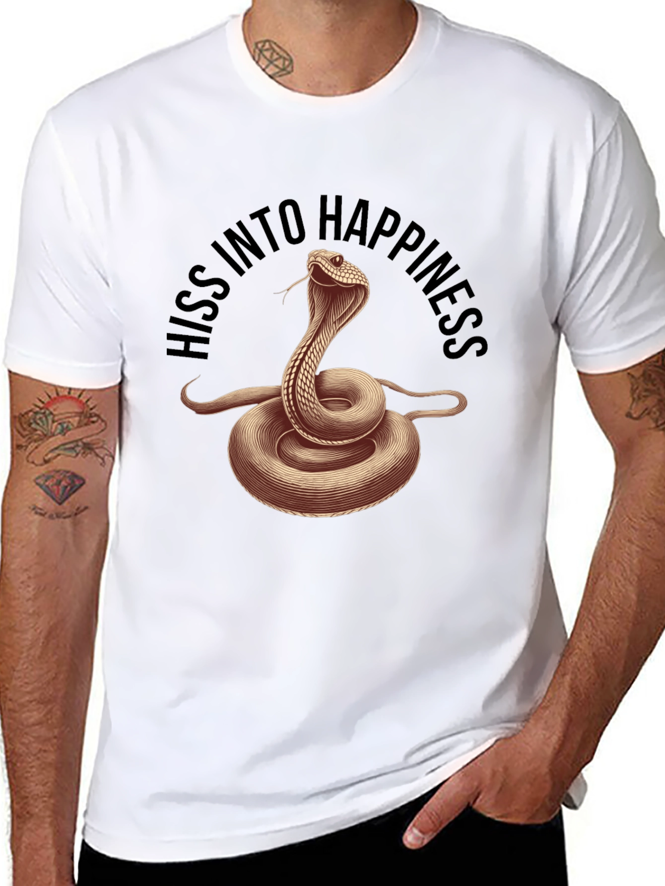Hiss Into Happiness Snake Graphic Tee
