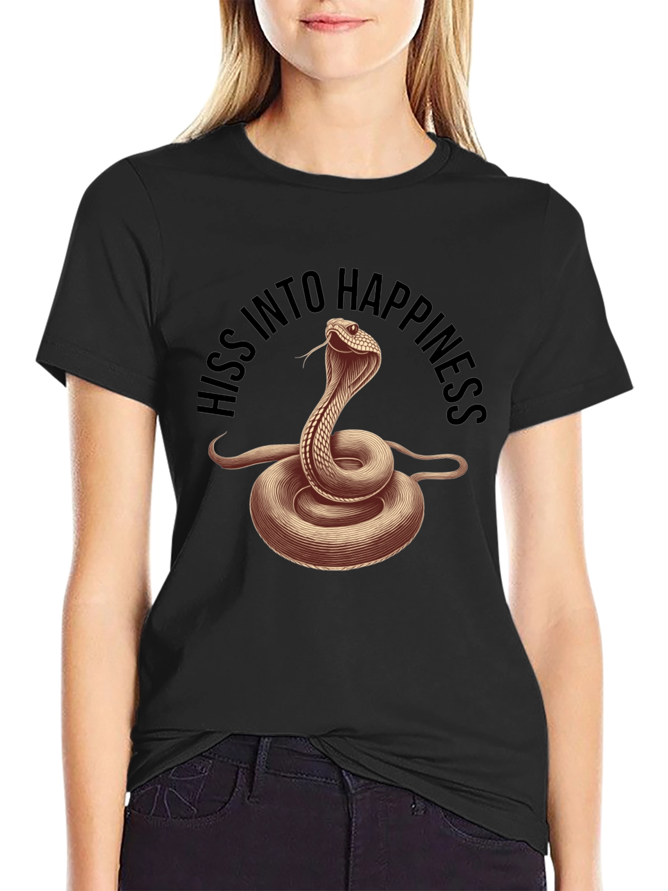 Hiss Into Happiness Snake Graphic Tee