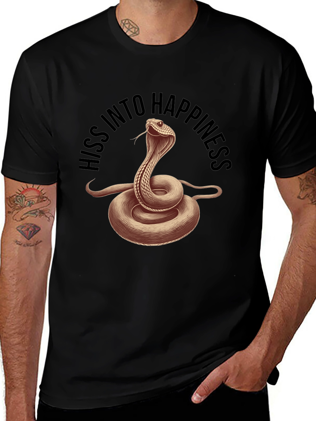 Hiss Into Happiness Snake Graphic Tee
