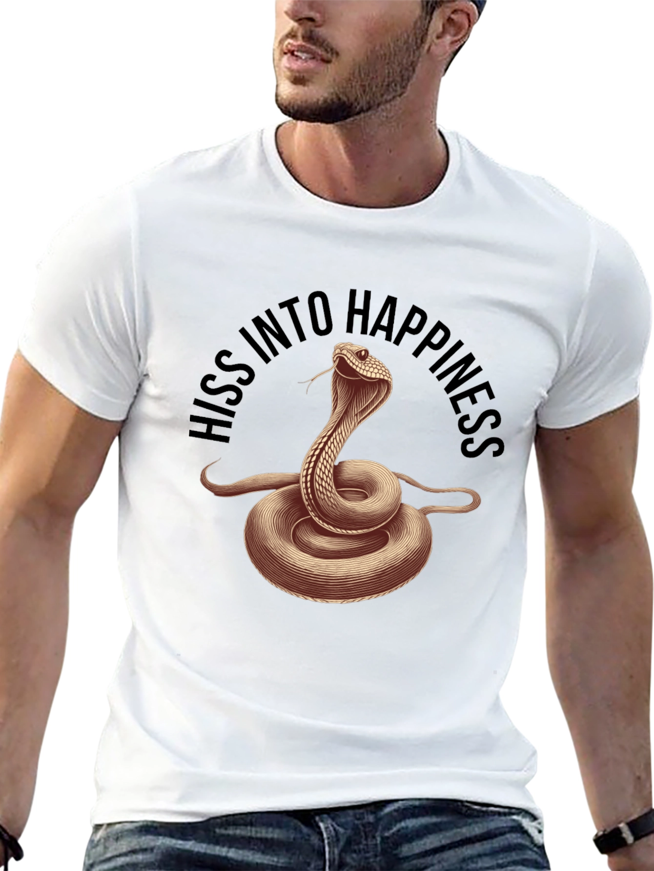 Hiss Into Happiness Snake Graphic Tee