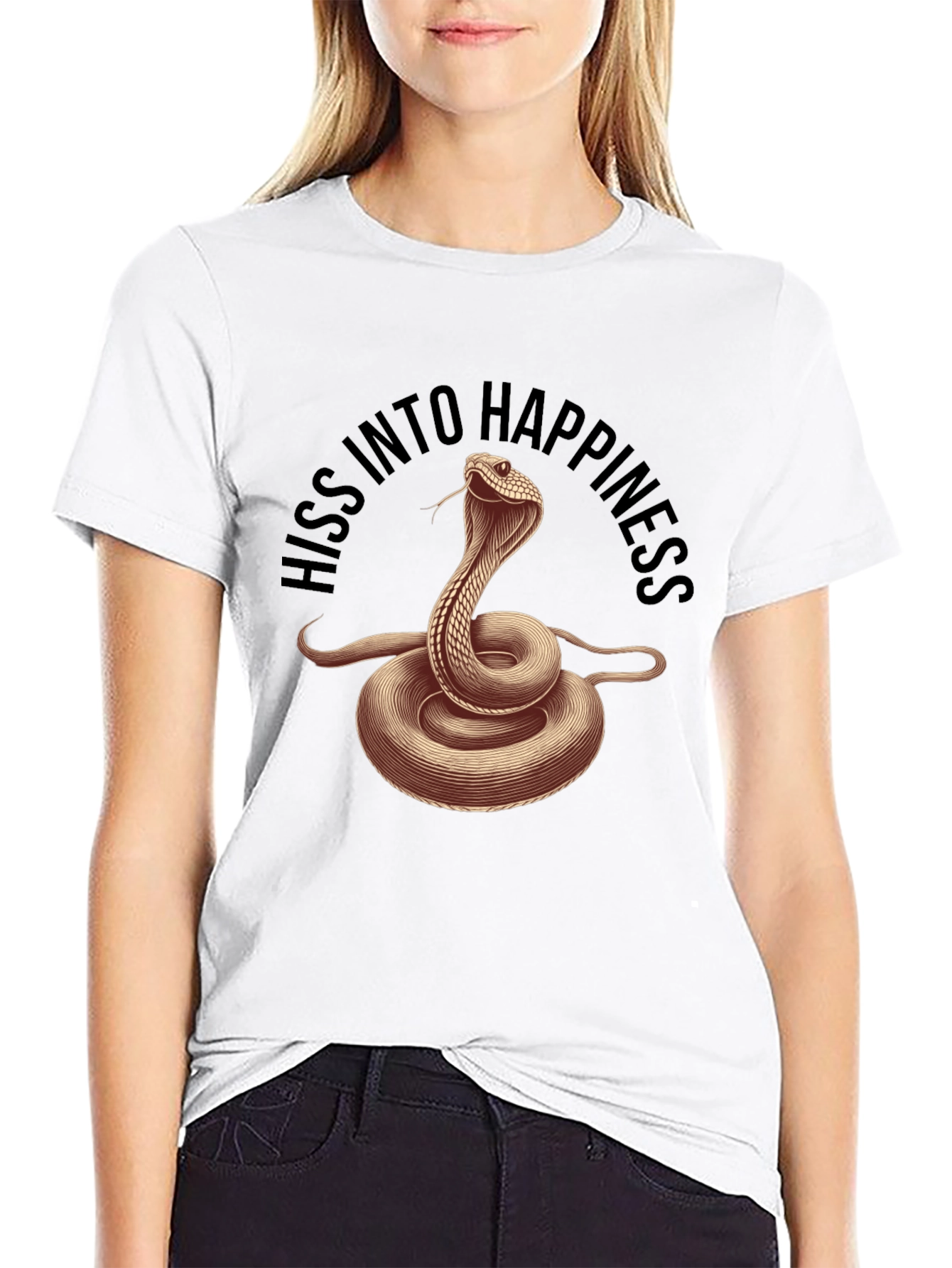 Hiss Into Happiness Snake Graphic Tee