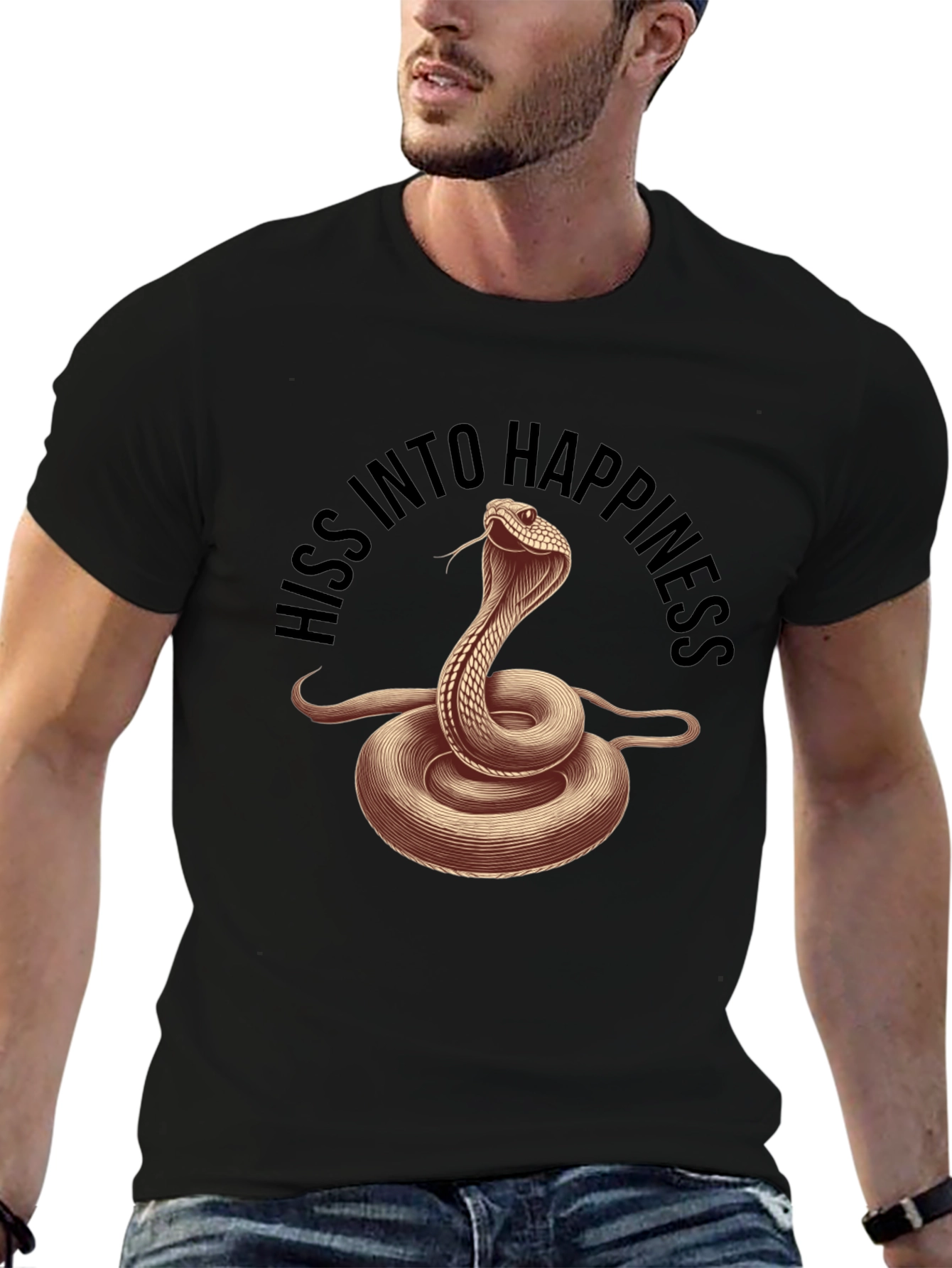 Hiss Into Happiness Snake Graphic Tee