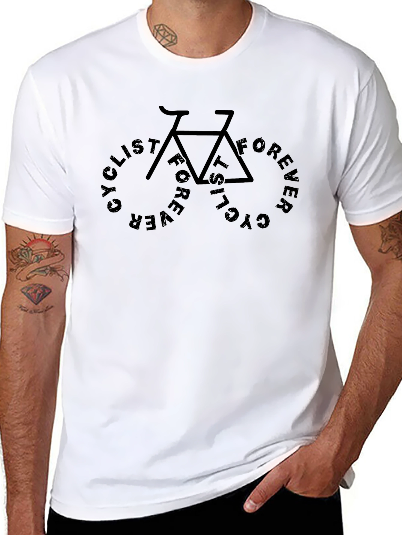 Cyclist Forever Graphic Tee - Black