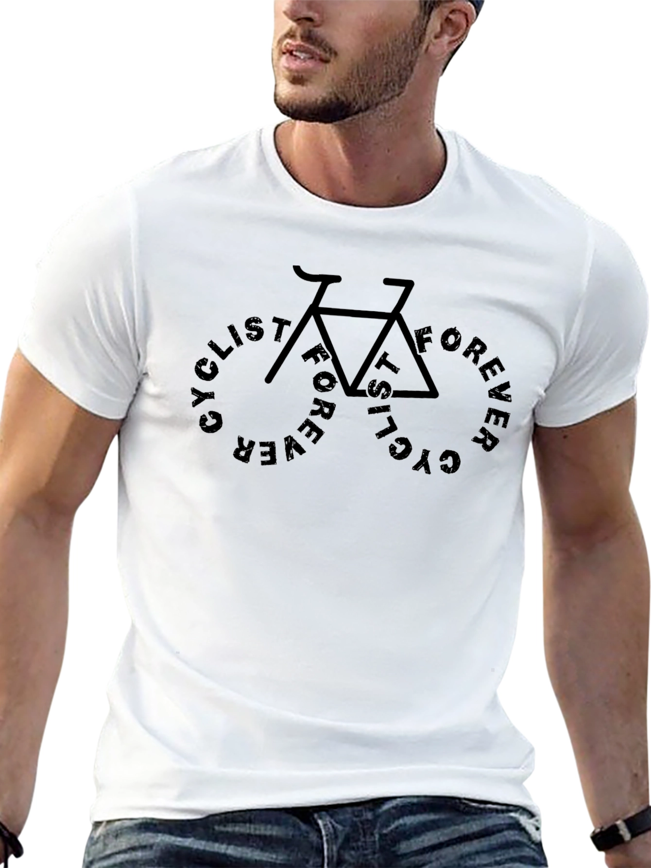 Cyclist Forever Graphic Tee - Black