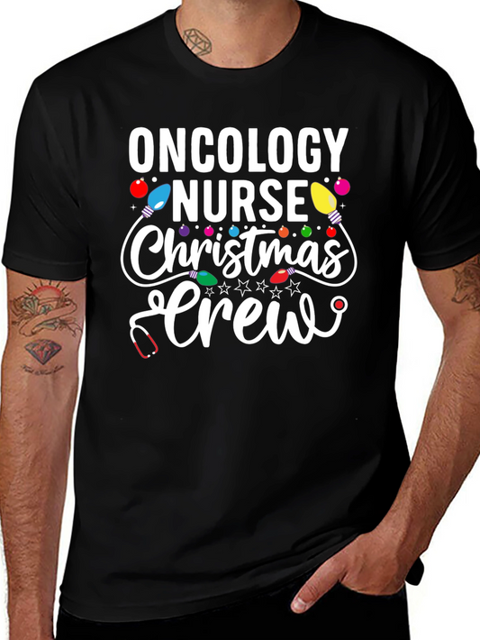 Oncology Nurse Christmas Crew T-Shirt