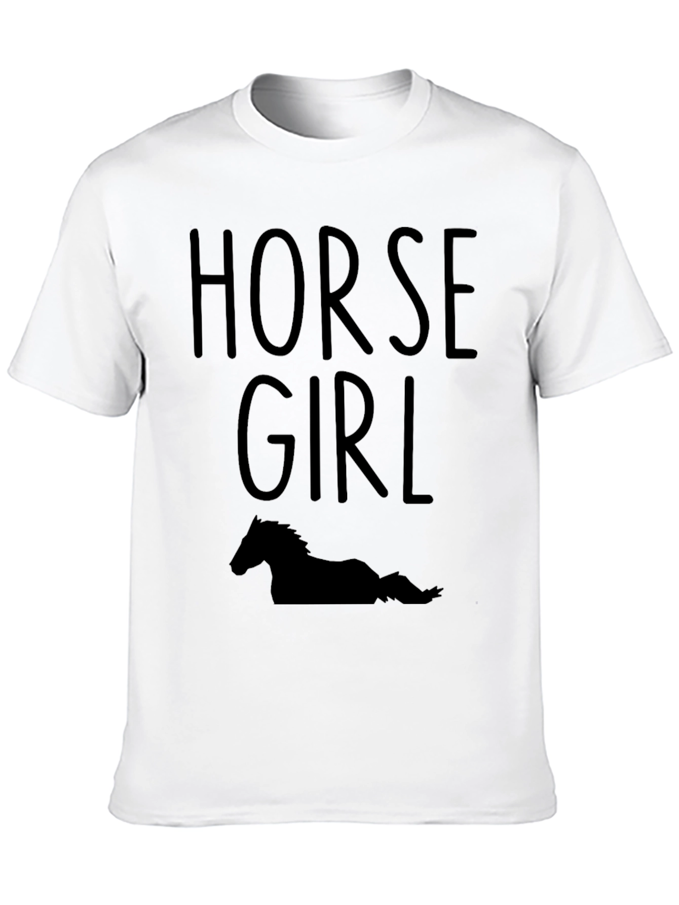 Horse Girl Graphic Tee - Black Casual Shirt