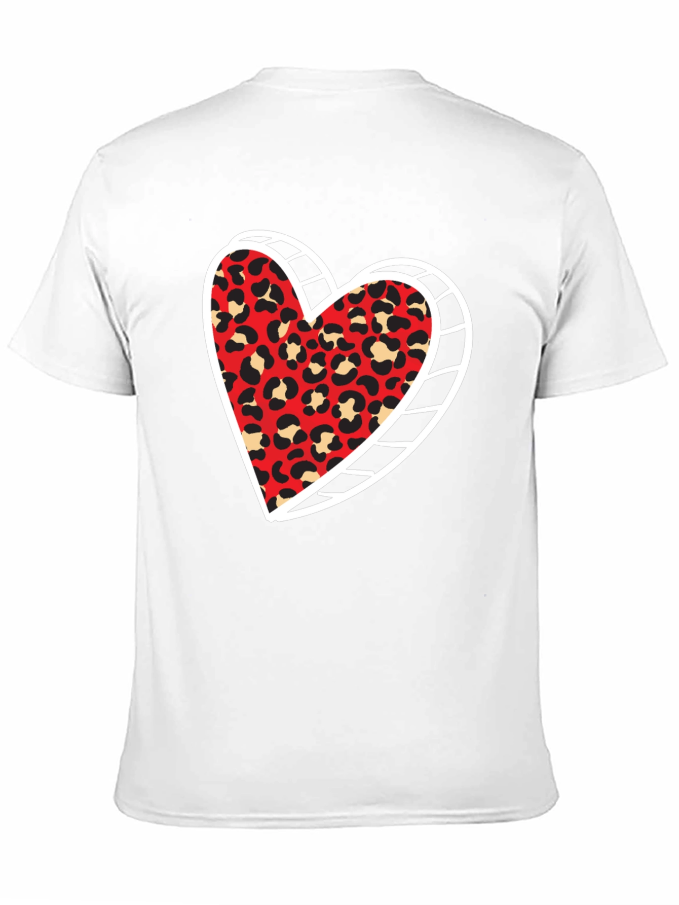 Leopard Heart Graphic Tee - Trendy Black Shirt