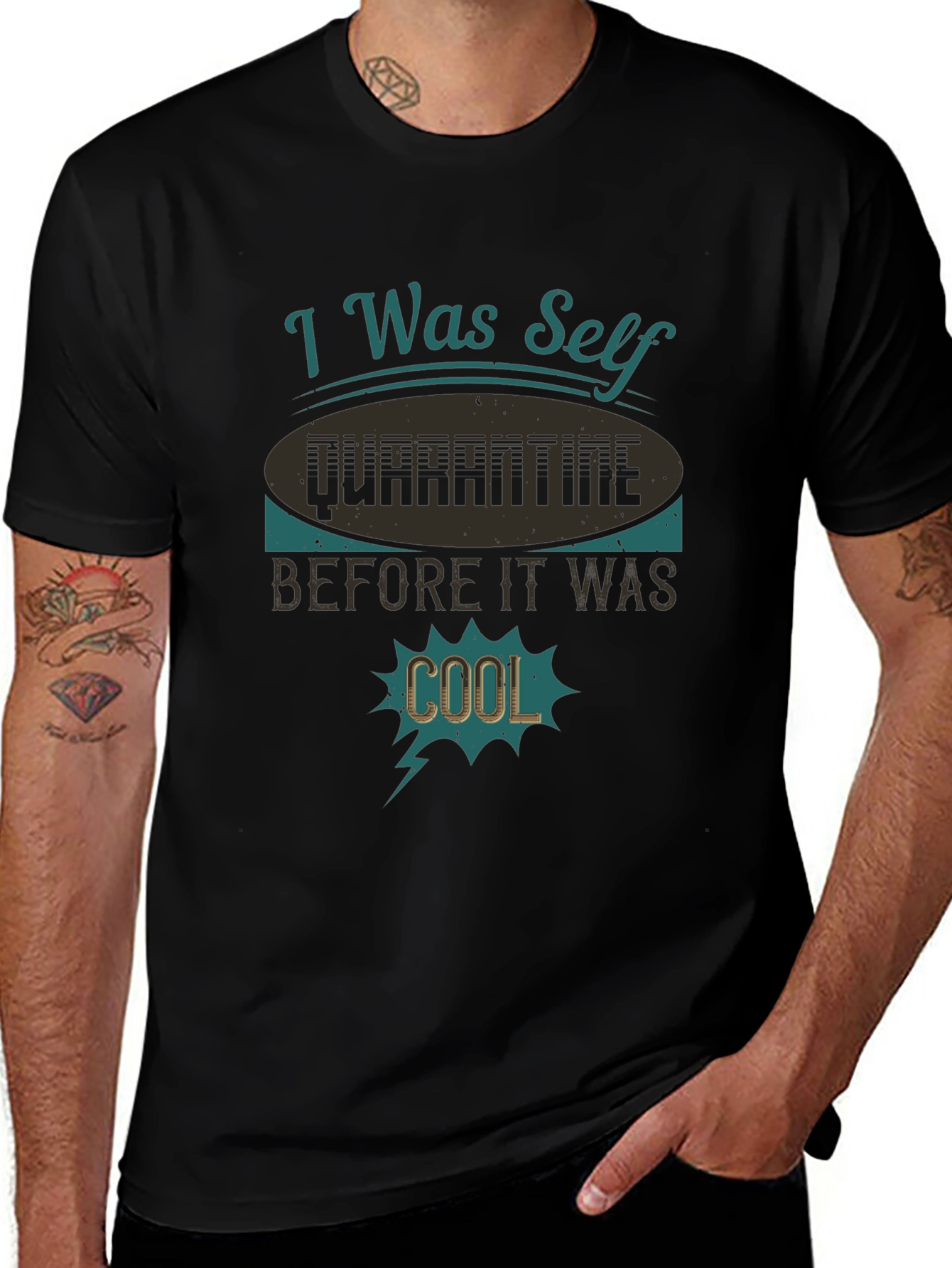 Self Quarantine Funny Graphic Tee