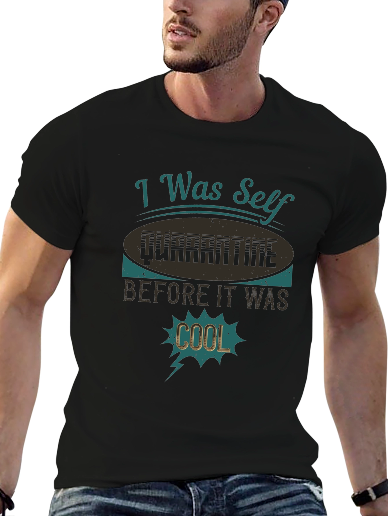 Self Quarantine Funny Graphic Tee