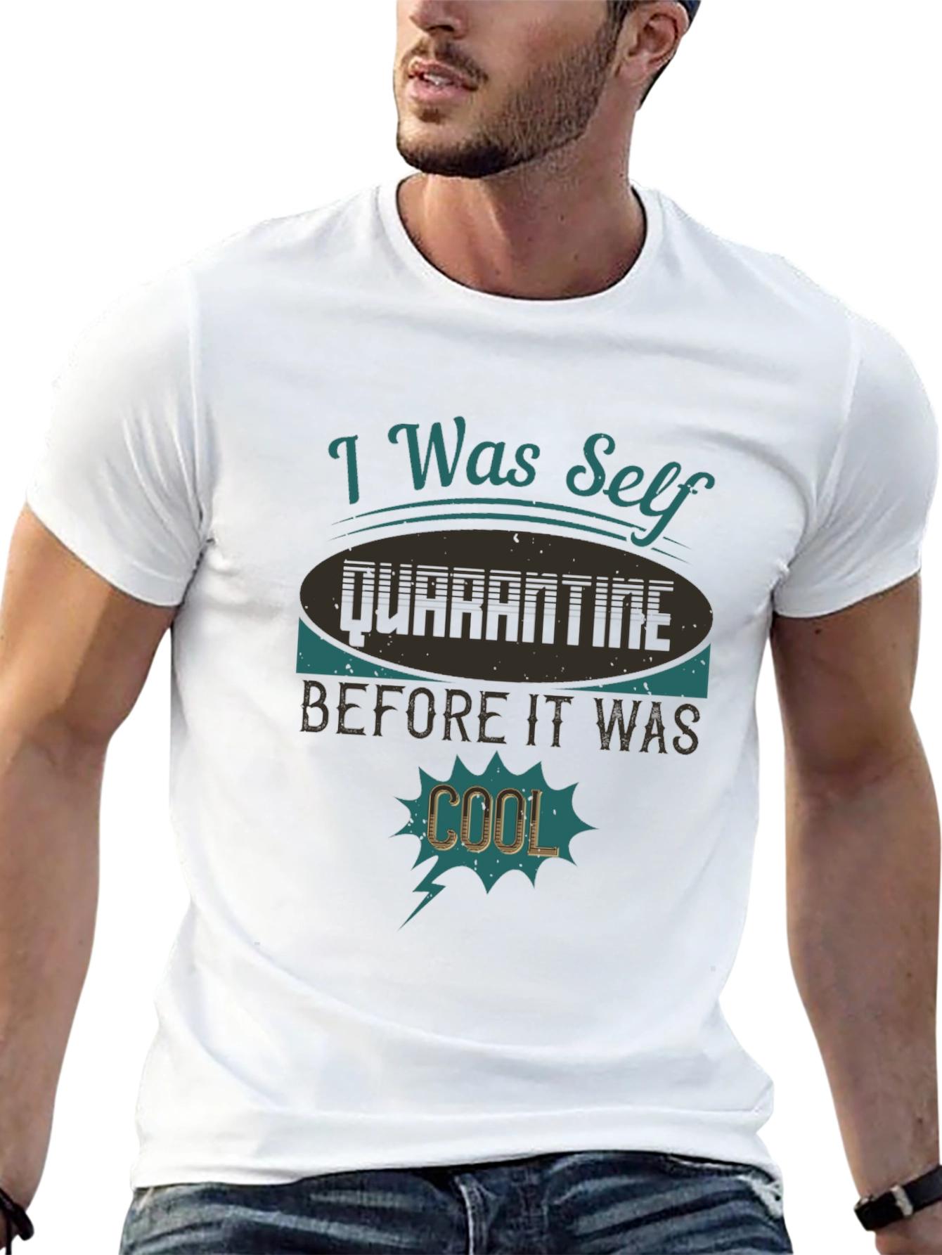 Self Quarantine Funny Graphic Tee