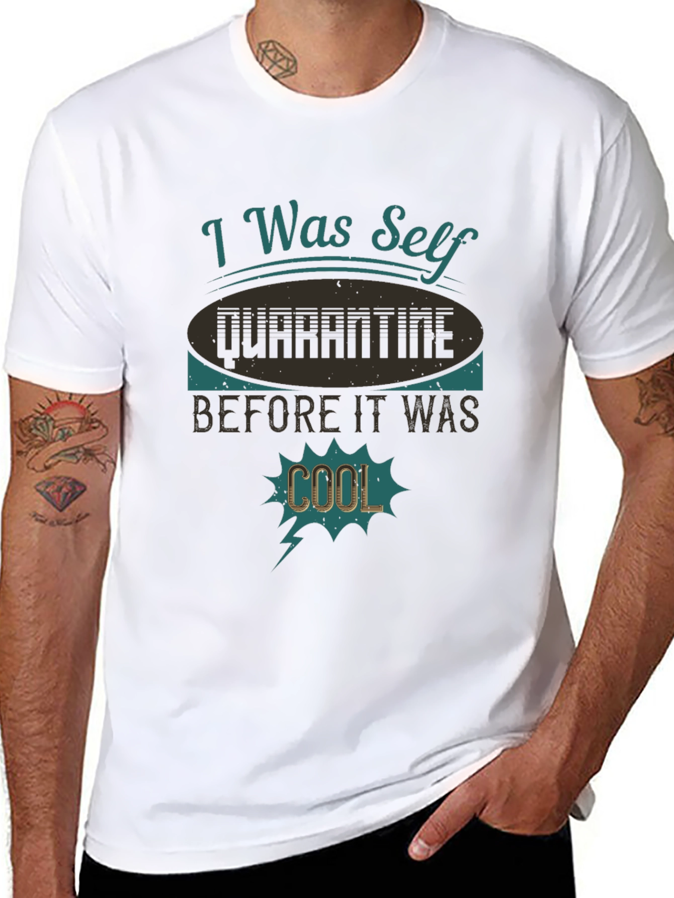 Self Quarantine Funny Graphic Tee