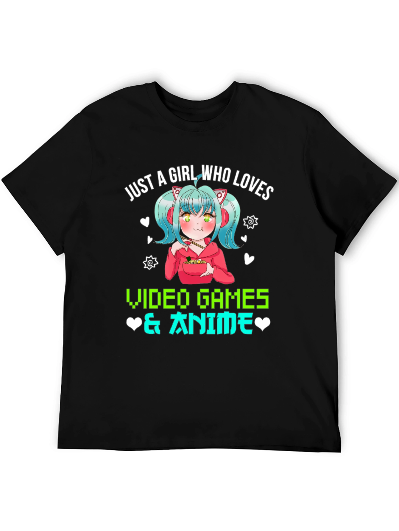 Anime & Video Game Girl Graphic Tee