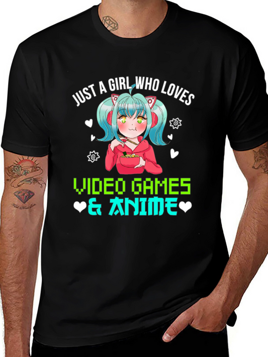 Anime & Video Game Girl Graphic Tee