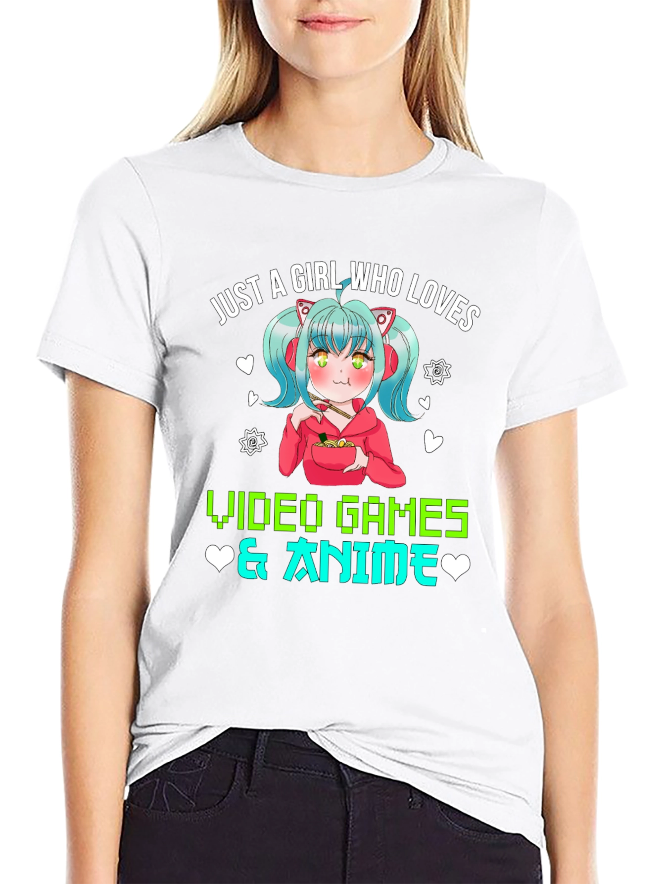 Anime & Video Game Girl Graphic Tee