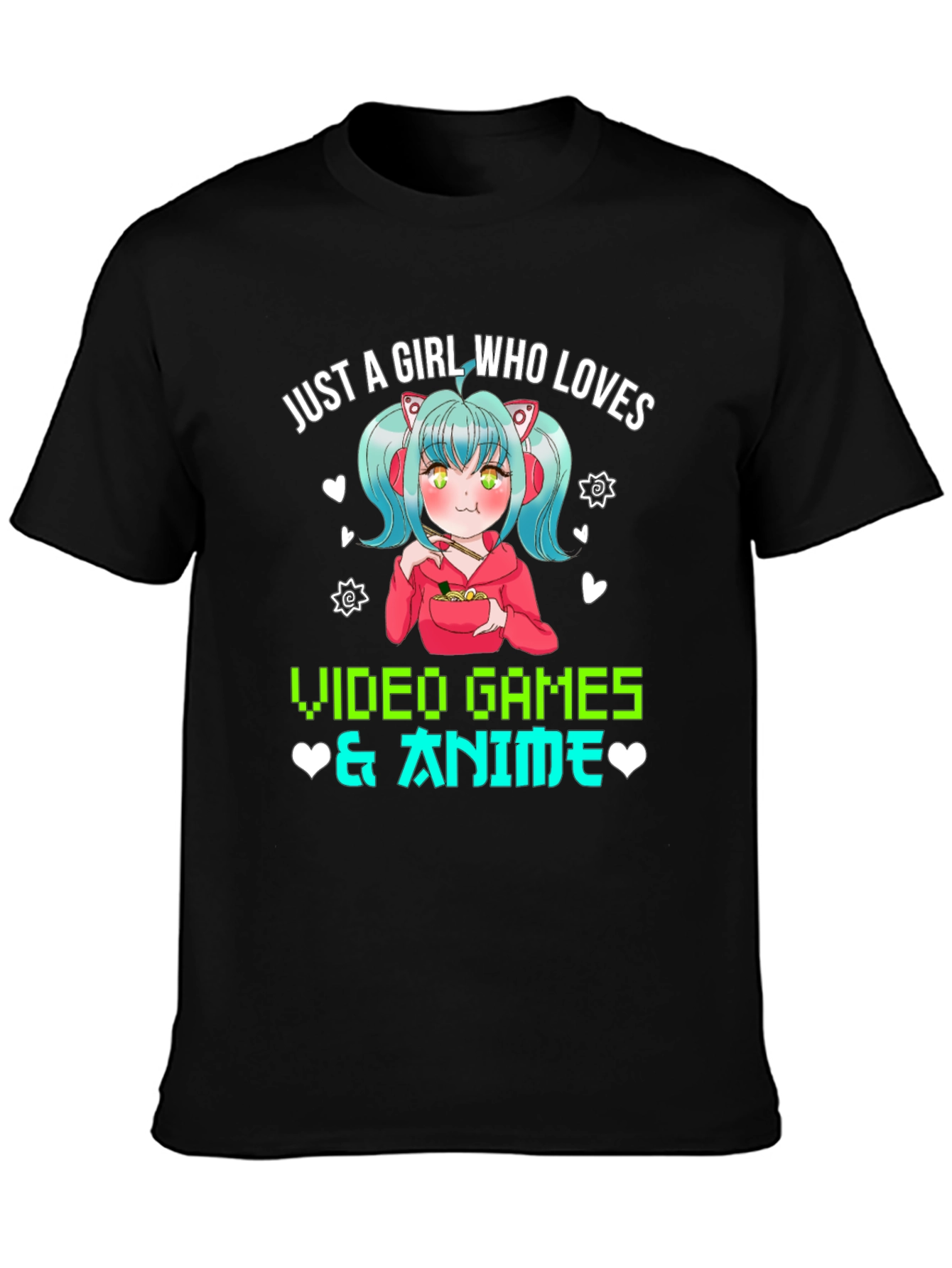 Anime & Video Game Girl Graphic Tee