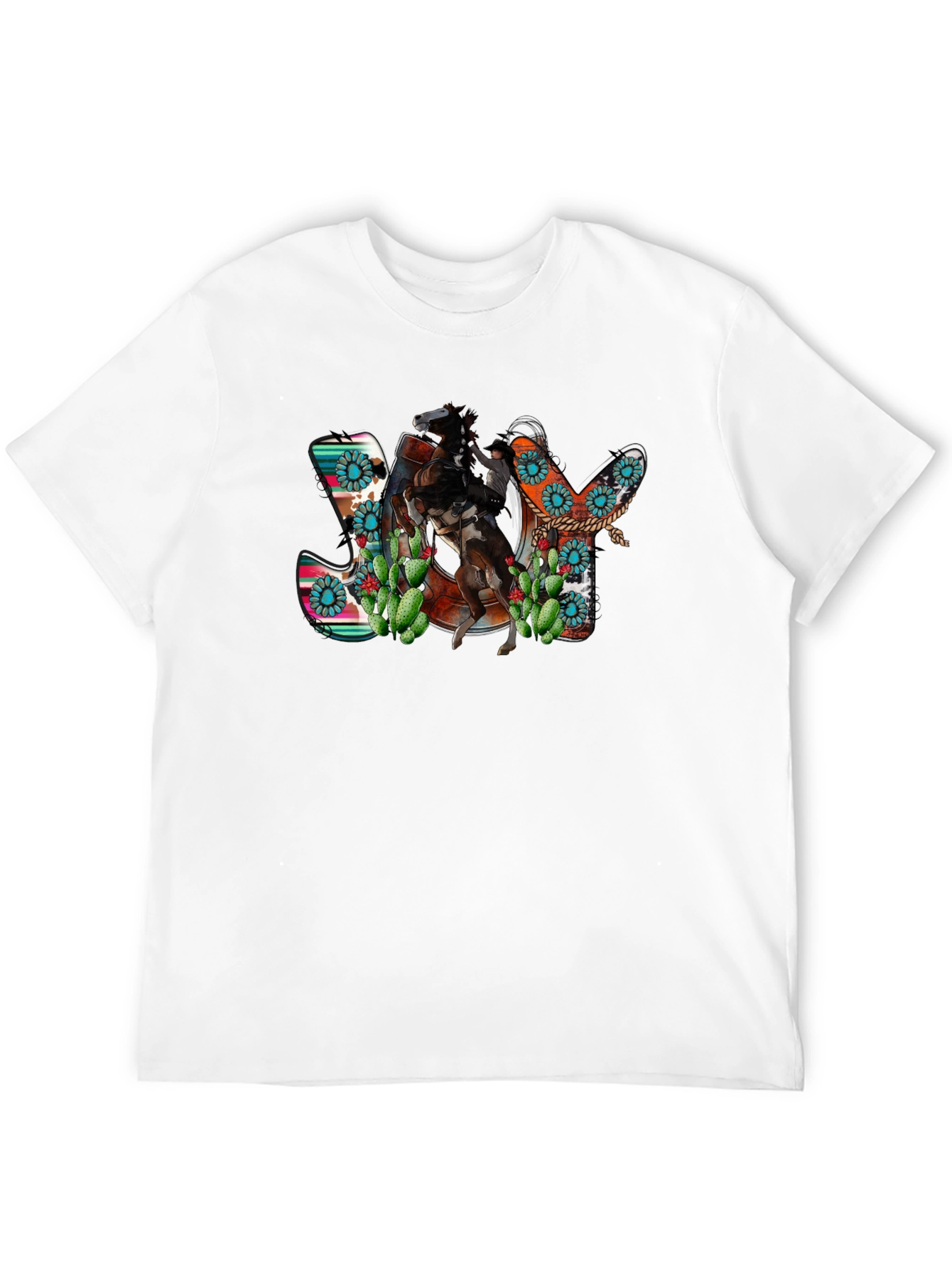 Western JOY Horse & Cactus Graphic Tee