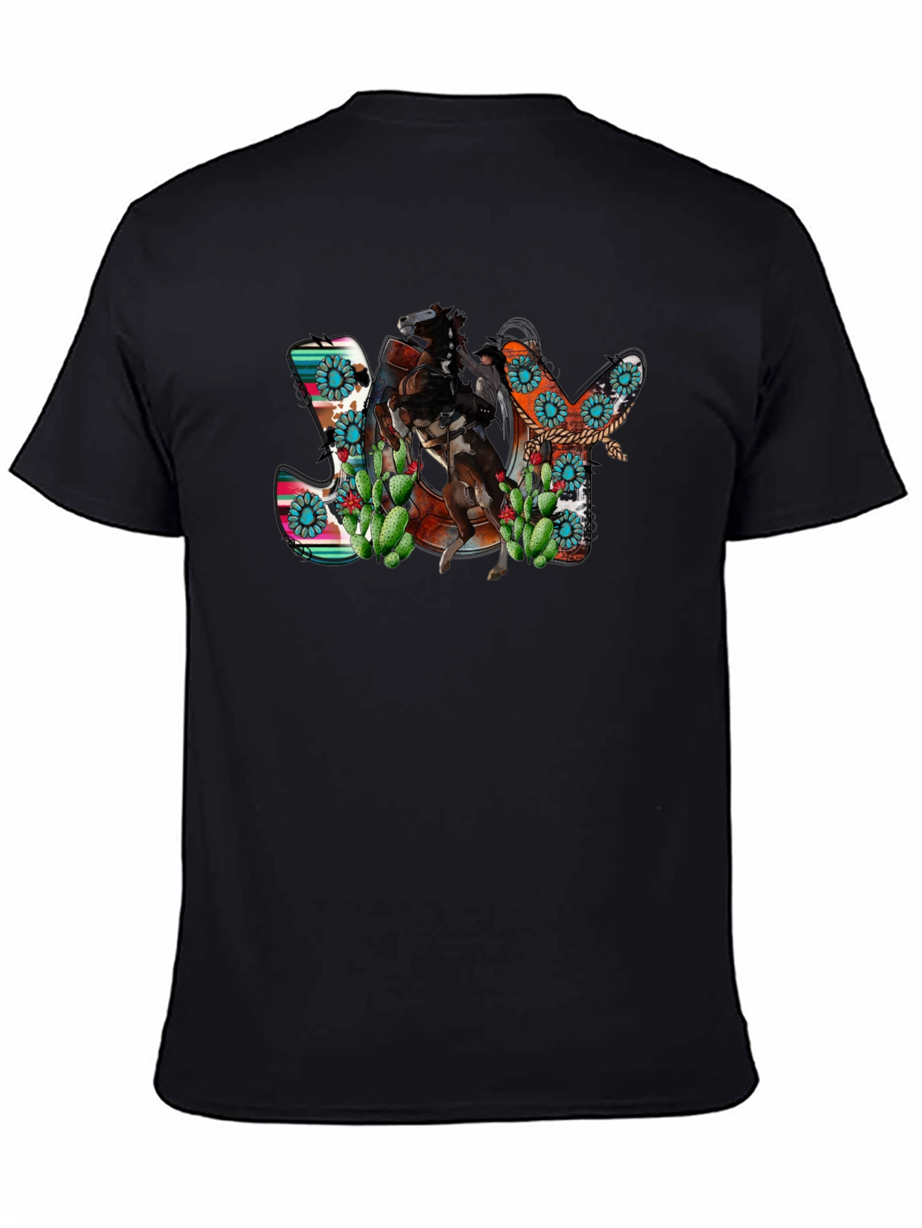 Western JOY Horse & Cactus Graphic Tee