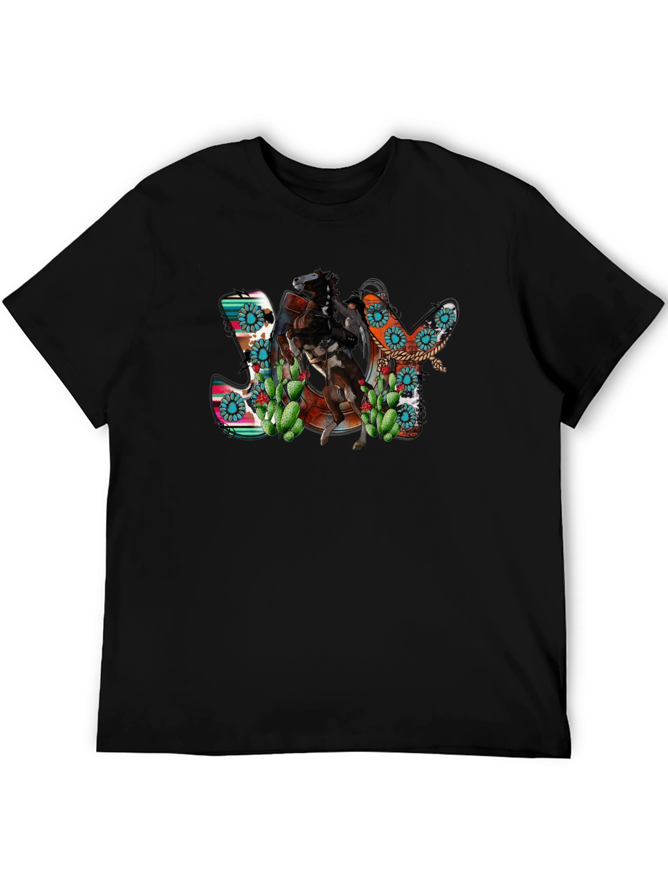 Western JOY Horse & Cactus Graphic Tee