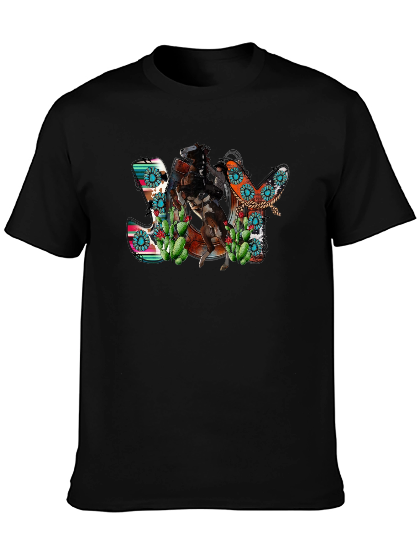 Western JOY Horse & Cactus Graphic Tee