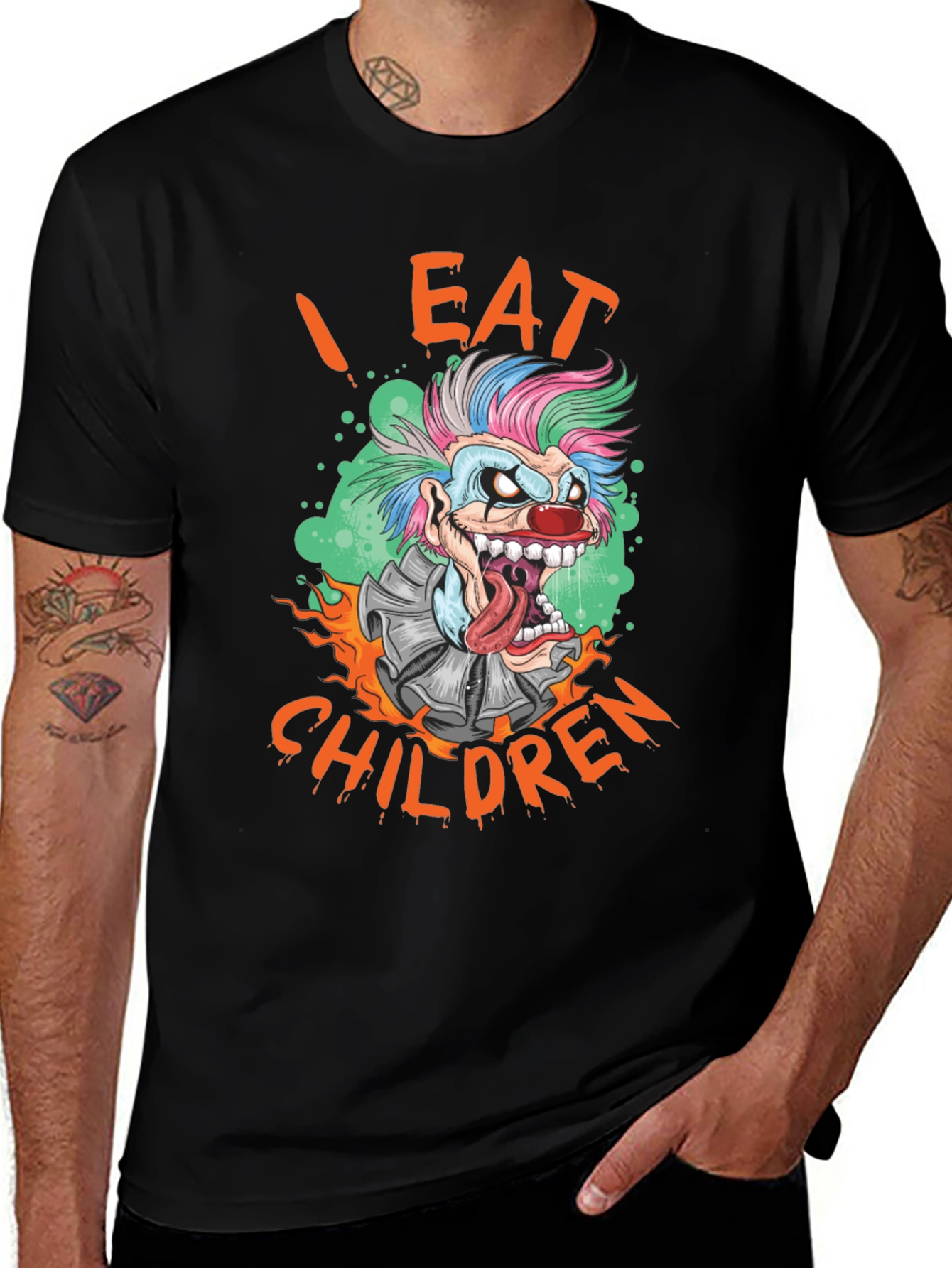 I Eat Children Clown Graphic T-Shirt
