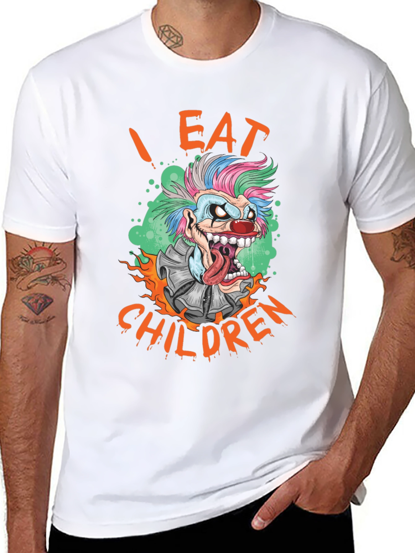 I Eat Children Clown Graphic T-Shirt