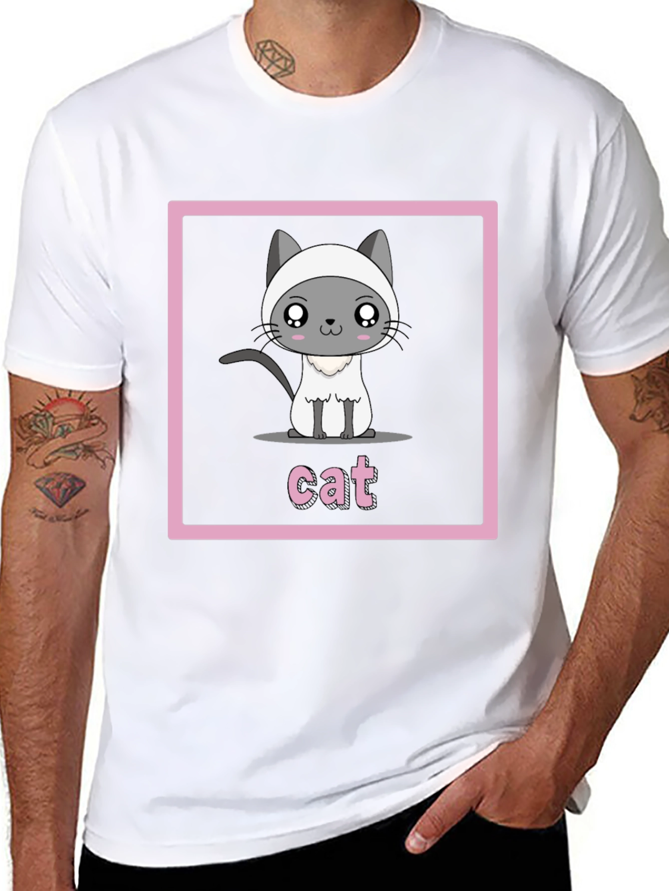 Cute Cartoon Cat T-Shirt