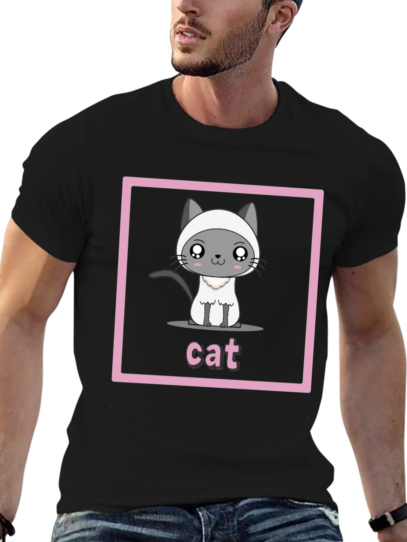 Cute Cartoon Cat T-Shirt
