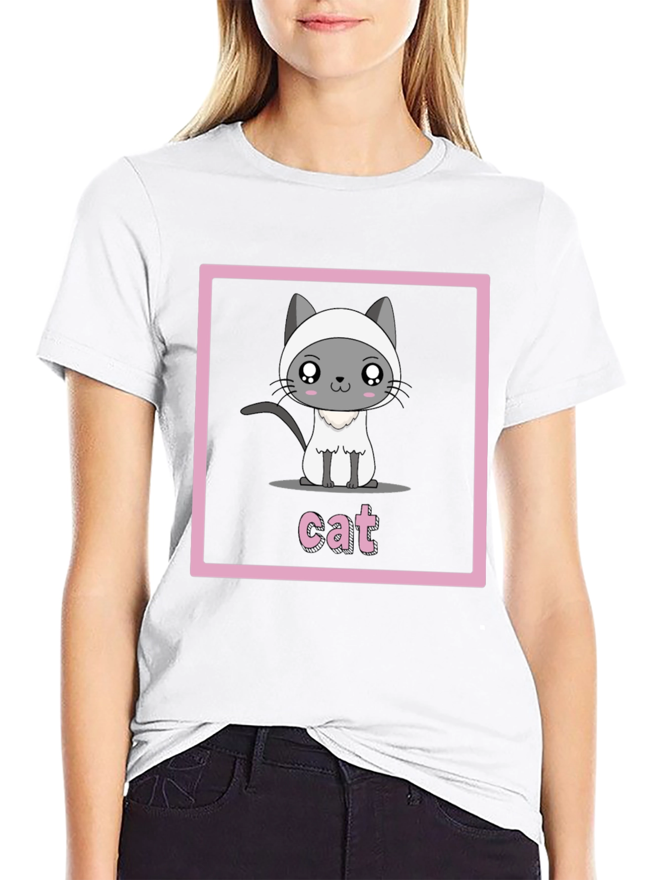 Cute Cartoon Cat T-Shirt