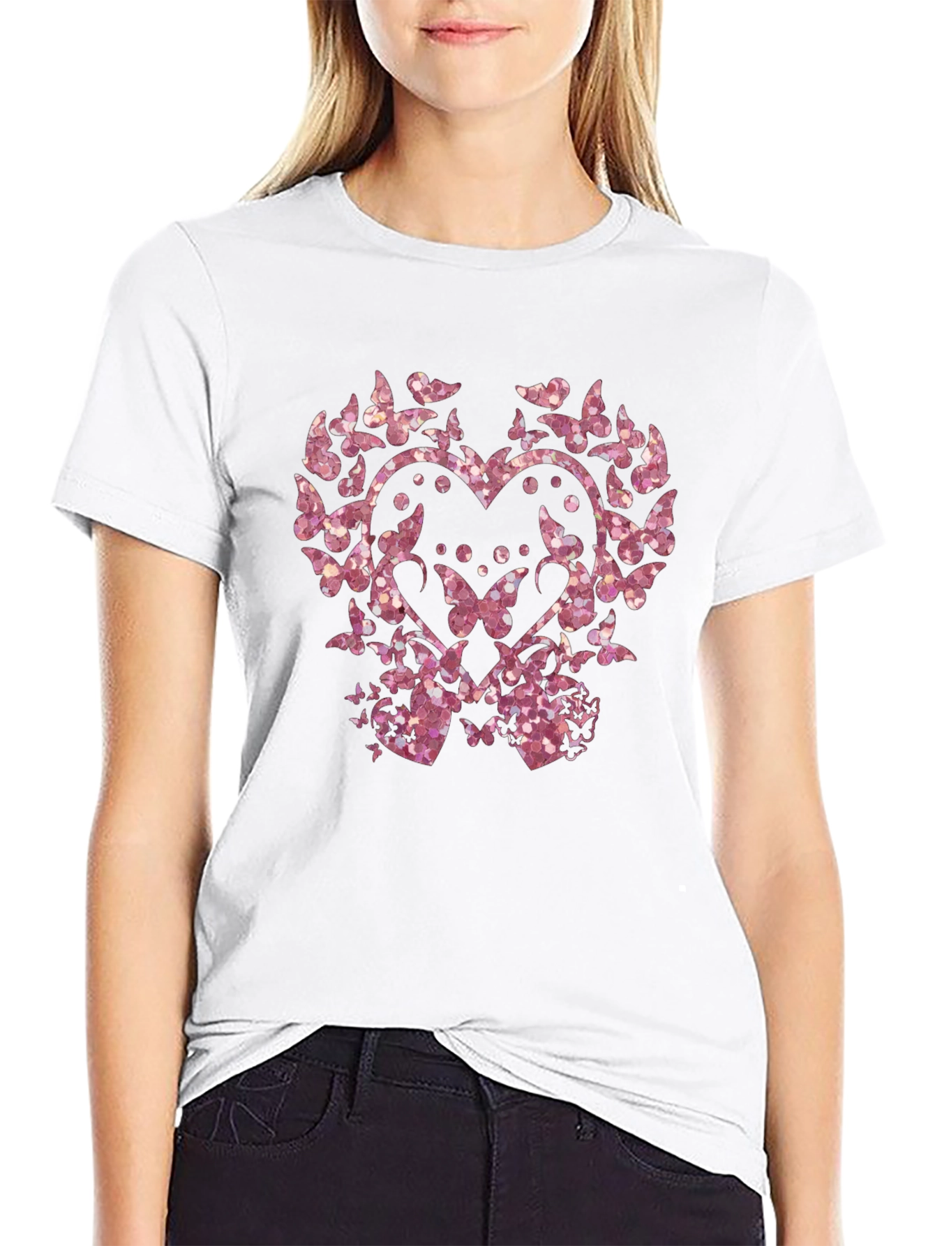 Butterfly Heart Graphic T-Shirt - Stylish & Unique