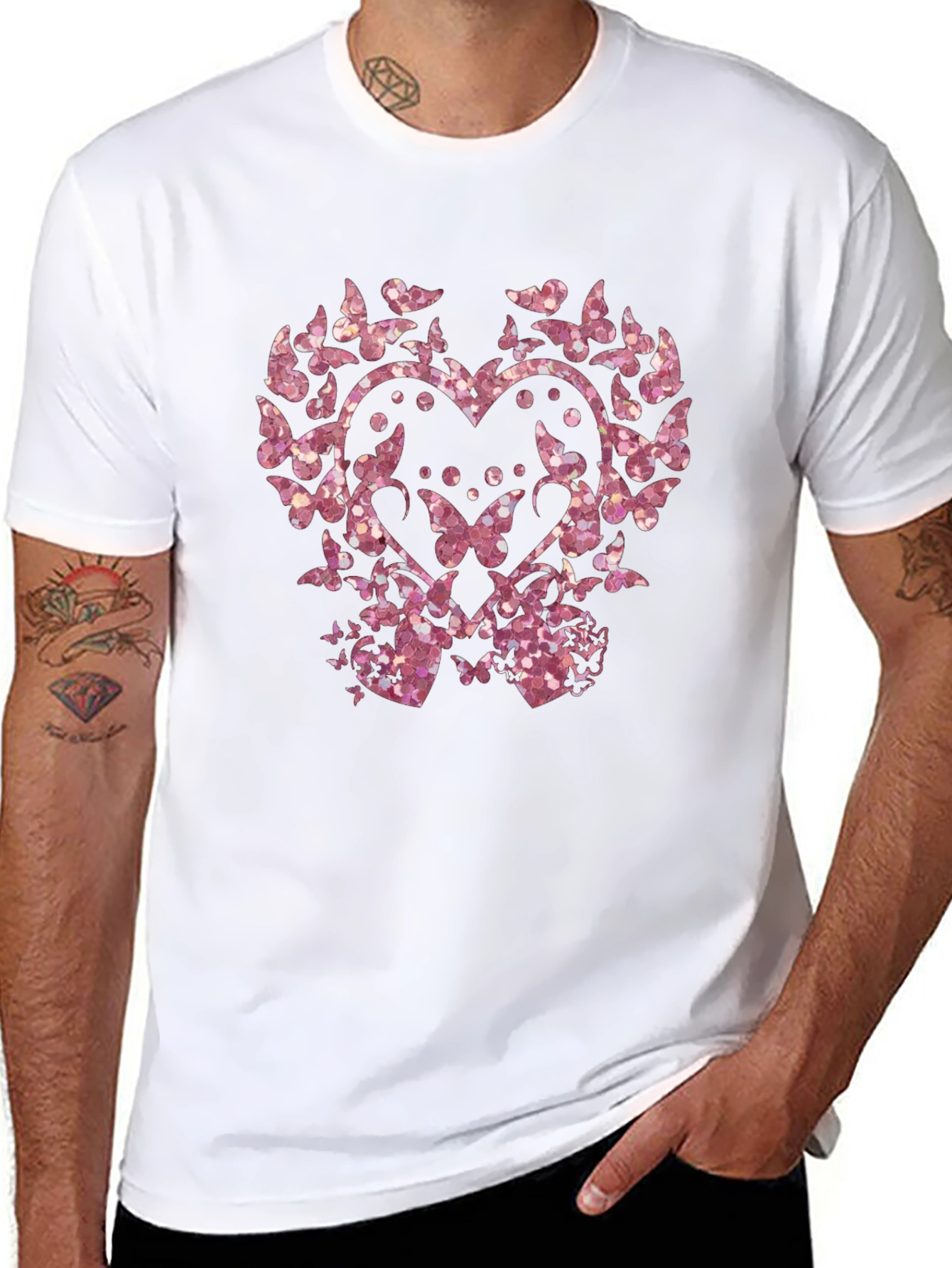 Butterfly Heart Graphic T-Shirt - Stylish & Unique