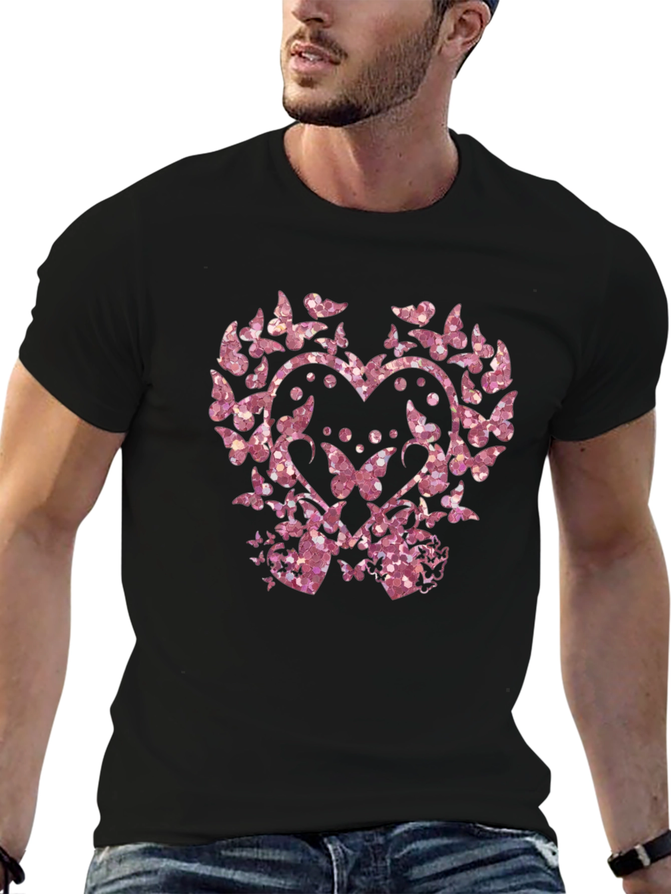 Butterfly Heart Graphic T-Shirt - Stylish & Unique