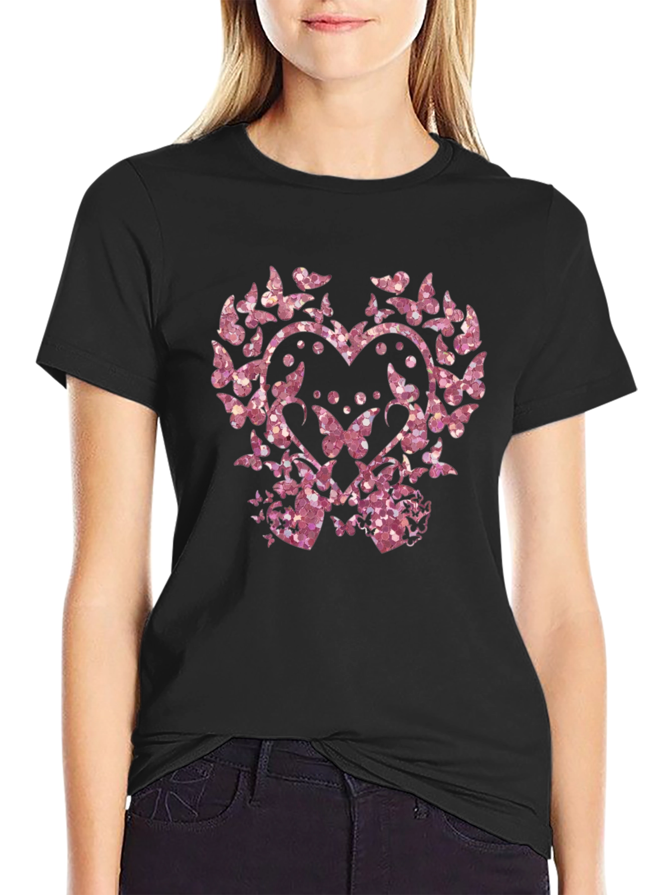 Butterfly Heart Graphic T-Shirt - Stylish & Unique