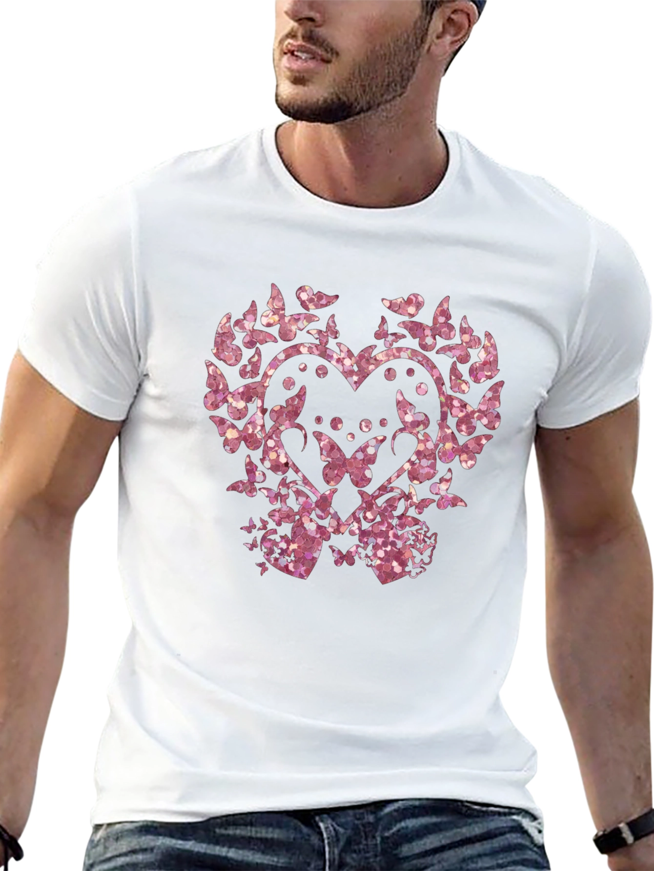 Butterfly Heart Graphic T-Shirt - Stylish & Unique