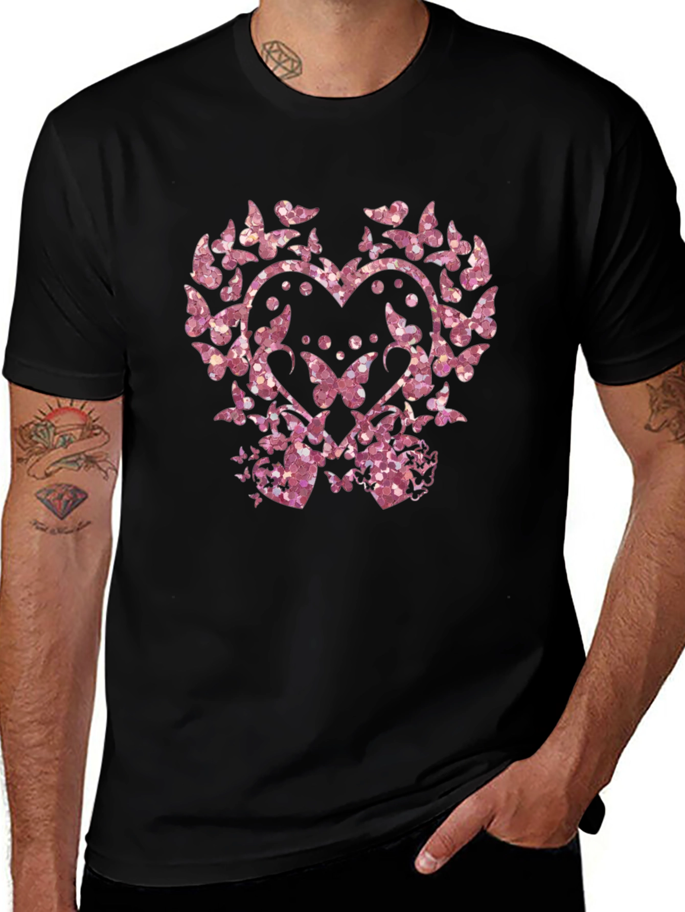 Butterfly Heart Graphic T-Shirt - Stylish & Unique