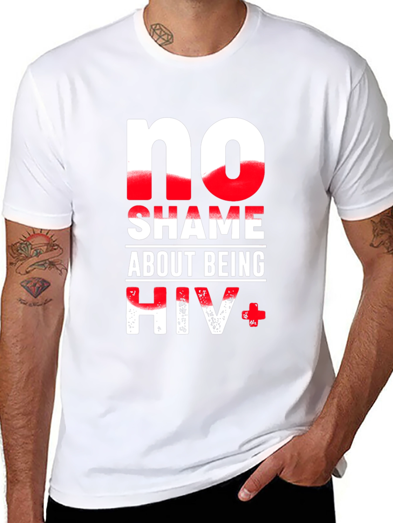 No Shame About Being HIV+ Graphic T-Shirt