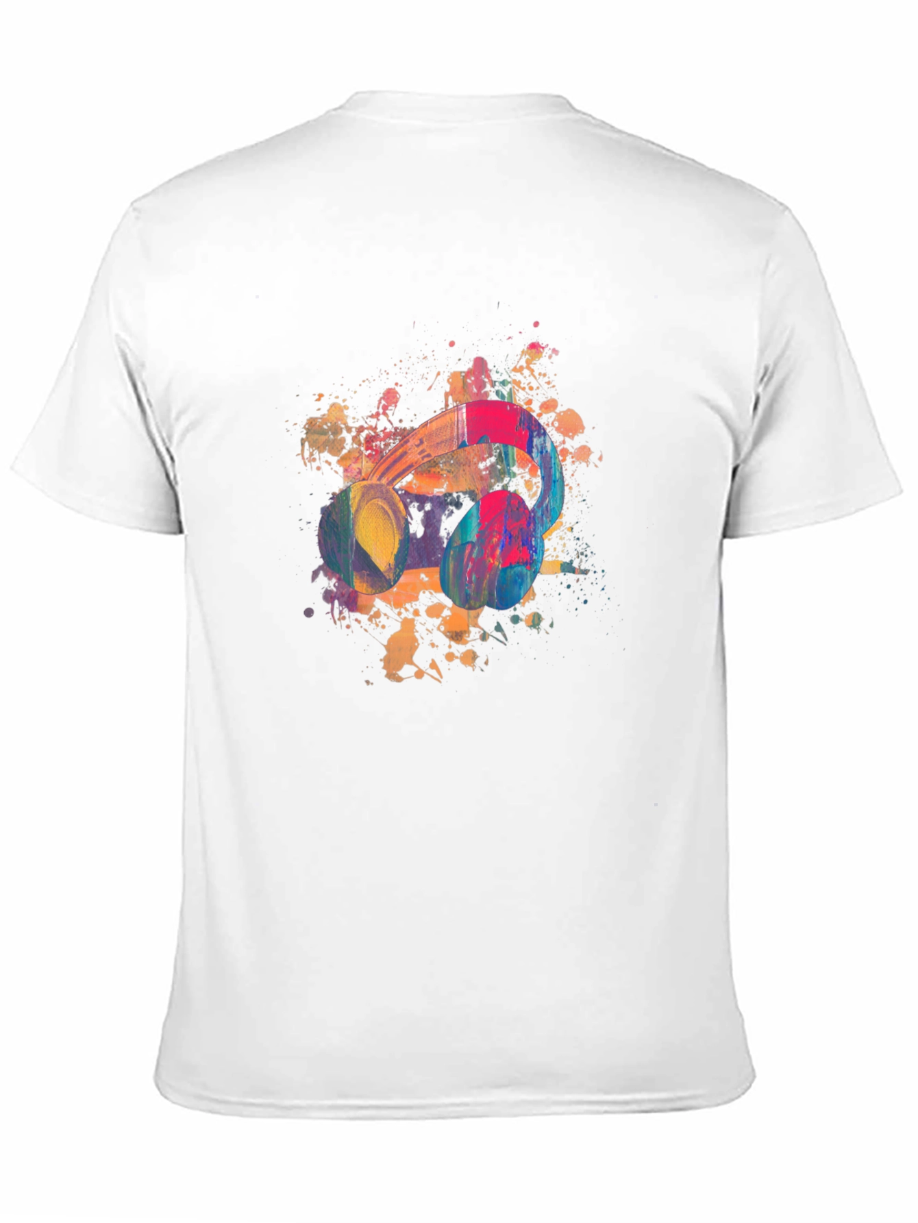 Abstract Headphones Graphic Tee - Mens Black T-Shirt