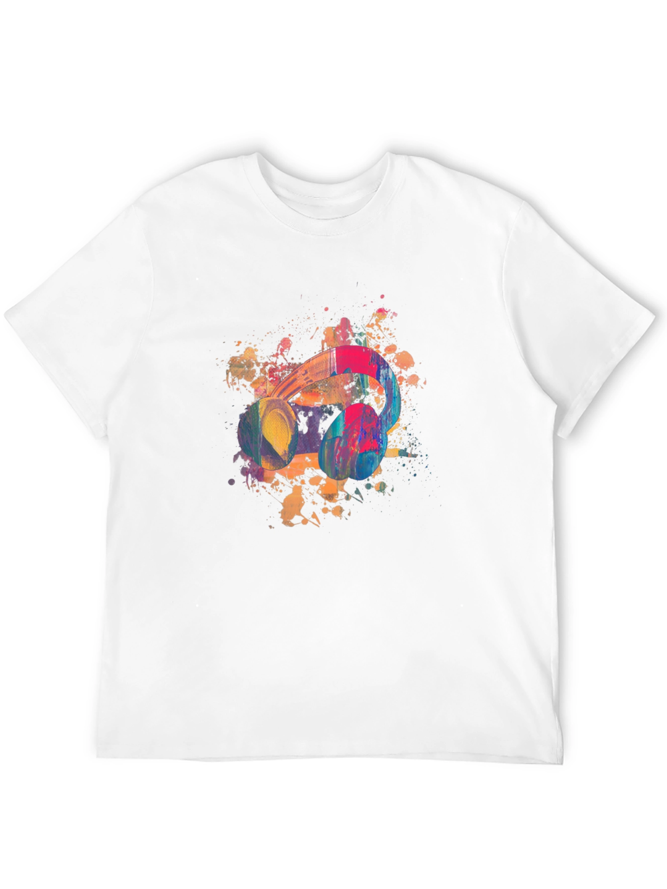Abstract Headphones Graphic Tee - Mens Black T-Shirt