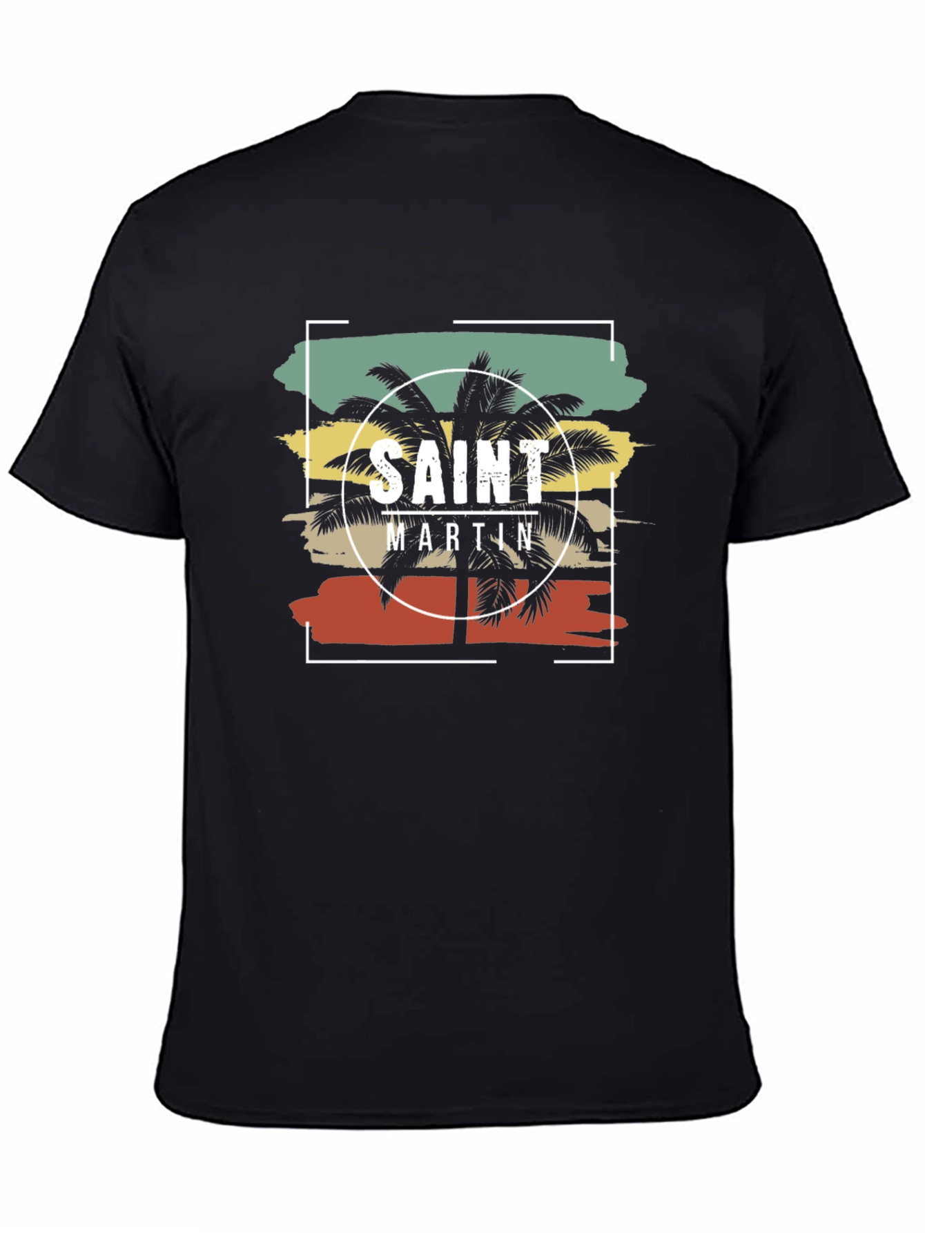 Saint Martin Palm Tree Graphic T-Shirt