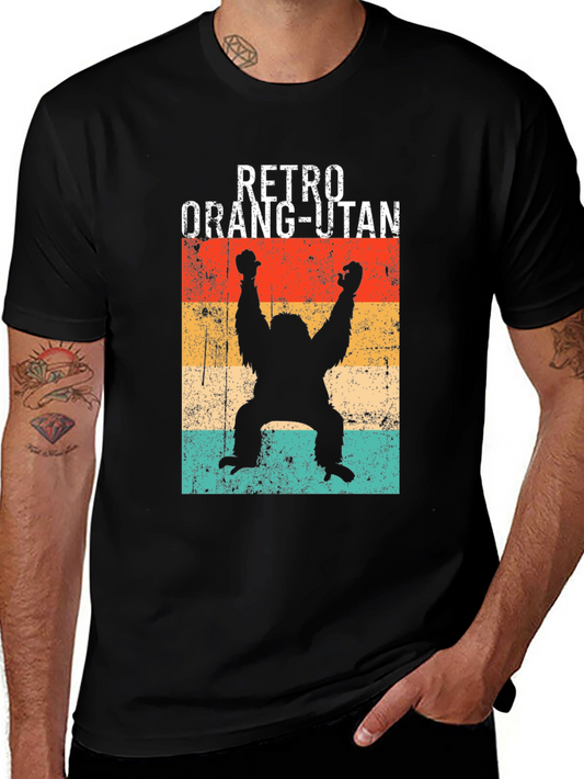 Retro Orangutan Graphic T-Shirt - Vintage Style