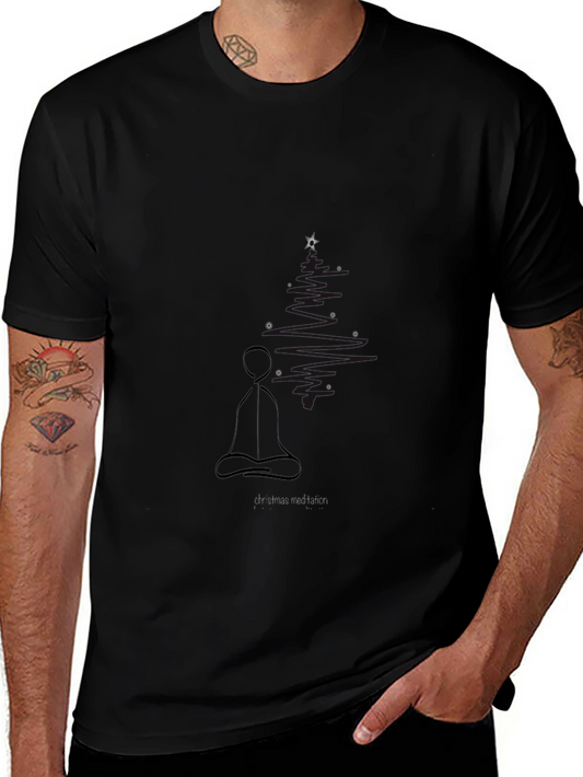 Zen Meditation Black T-Shirt - Relaxed Fit