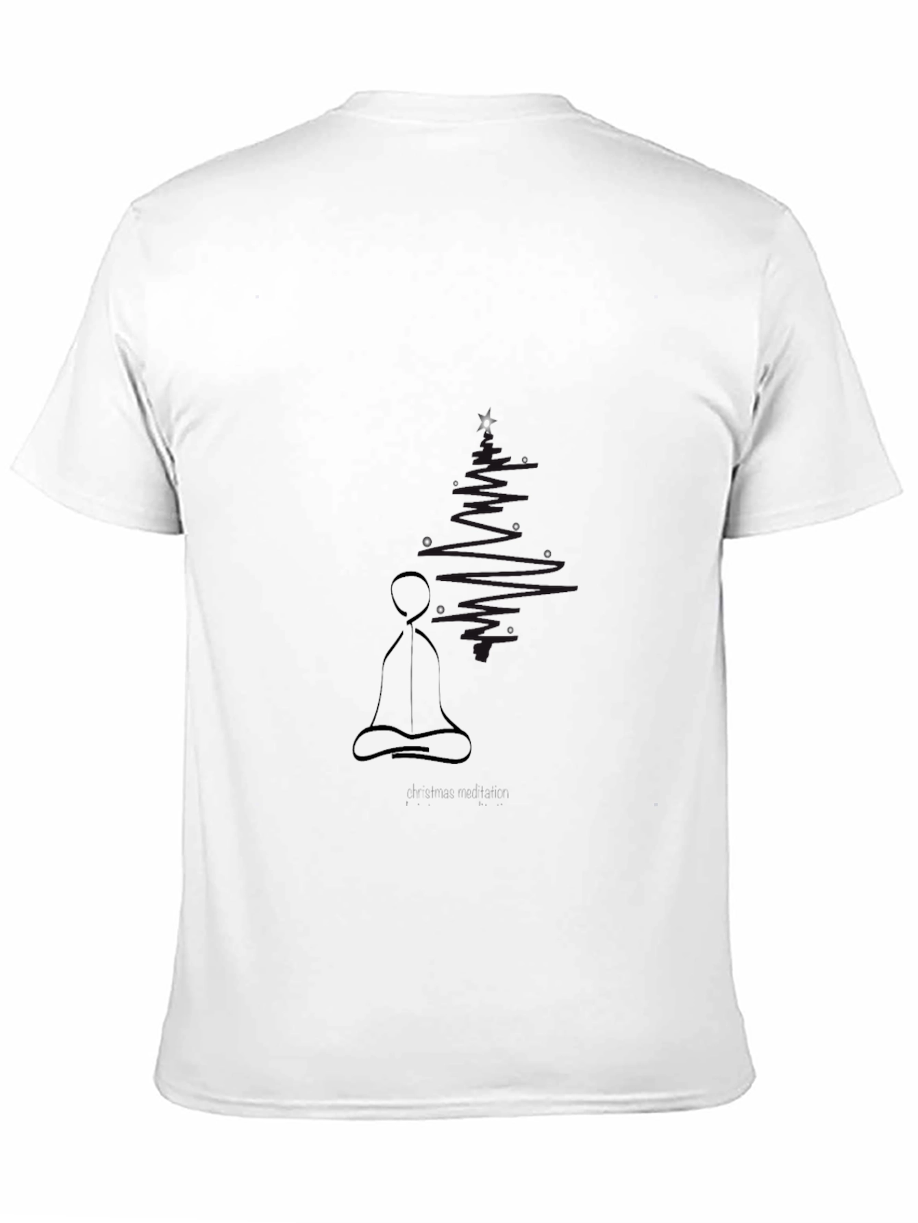 Zen Meditation Black T-Shirt - Relaxed Fit